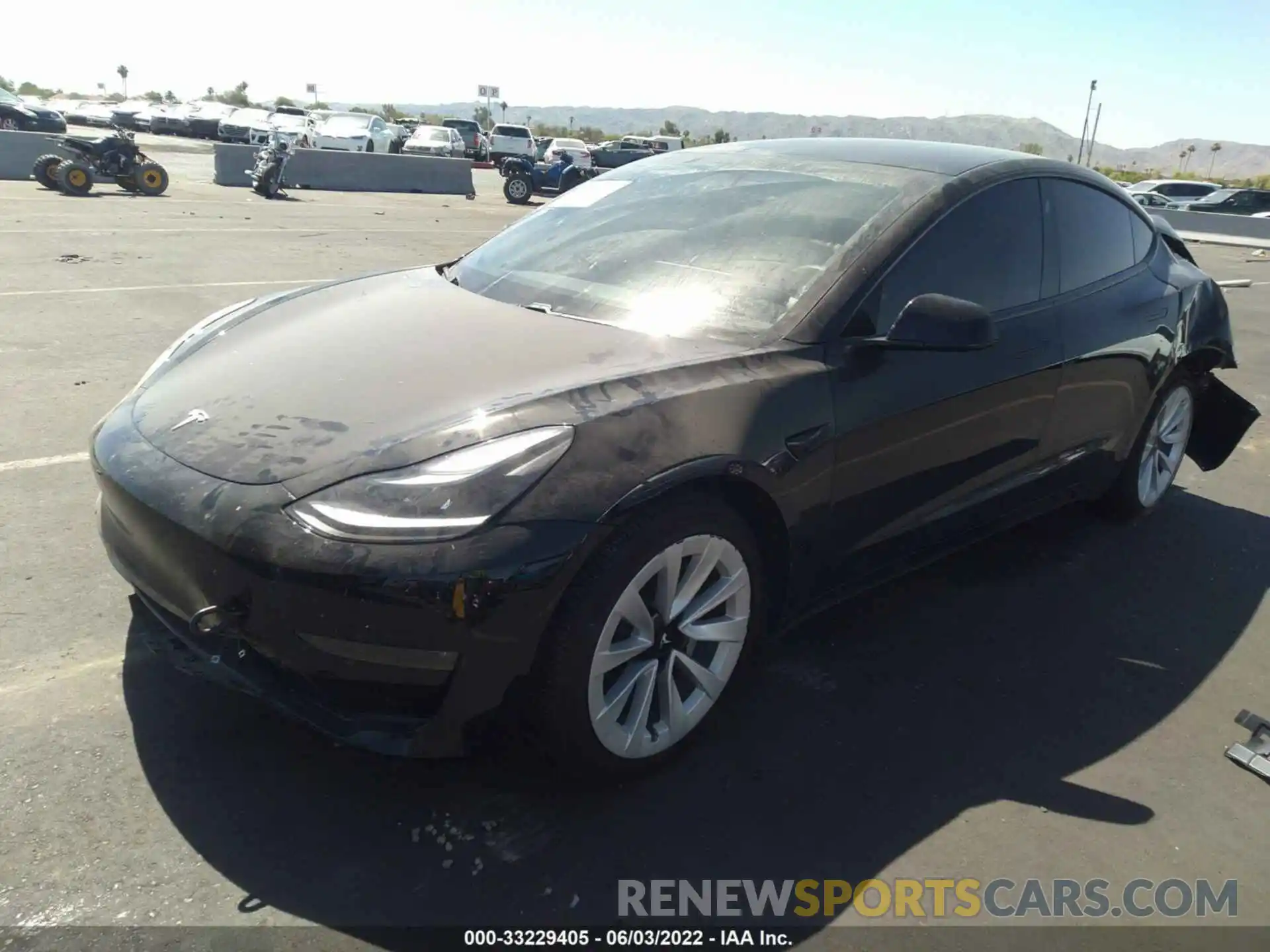 2 Photograph of a damaged car 5YJ3E1EB1MF925313 TESLA MODEL 3 2021