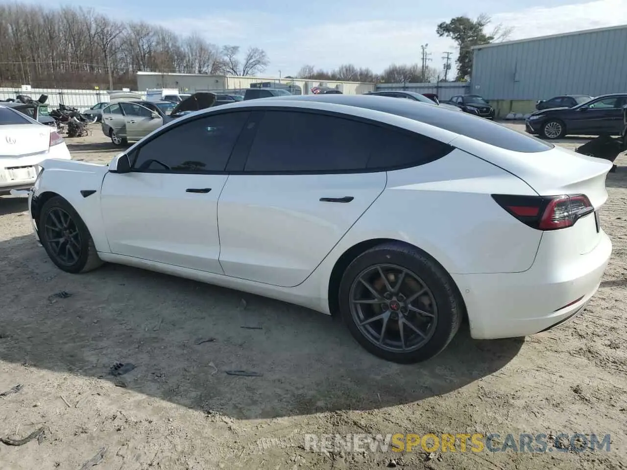 2 Photograph of a damaged car 5YJ3E1EB1MF927627 TESLA MODEL 3 2021