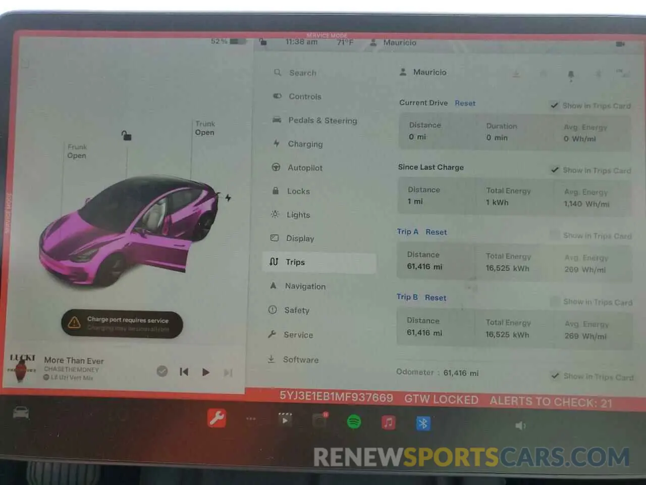 9 Photograph of a damaged car 5YJ3E1EB1MF937669 TESLA MODEL 3 2021
