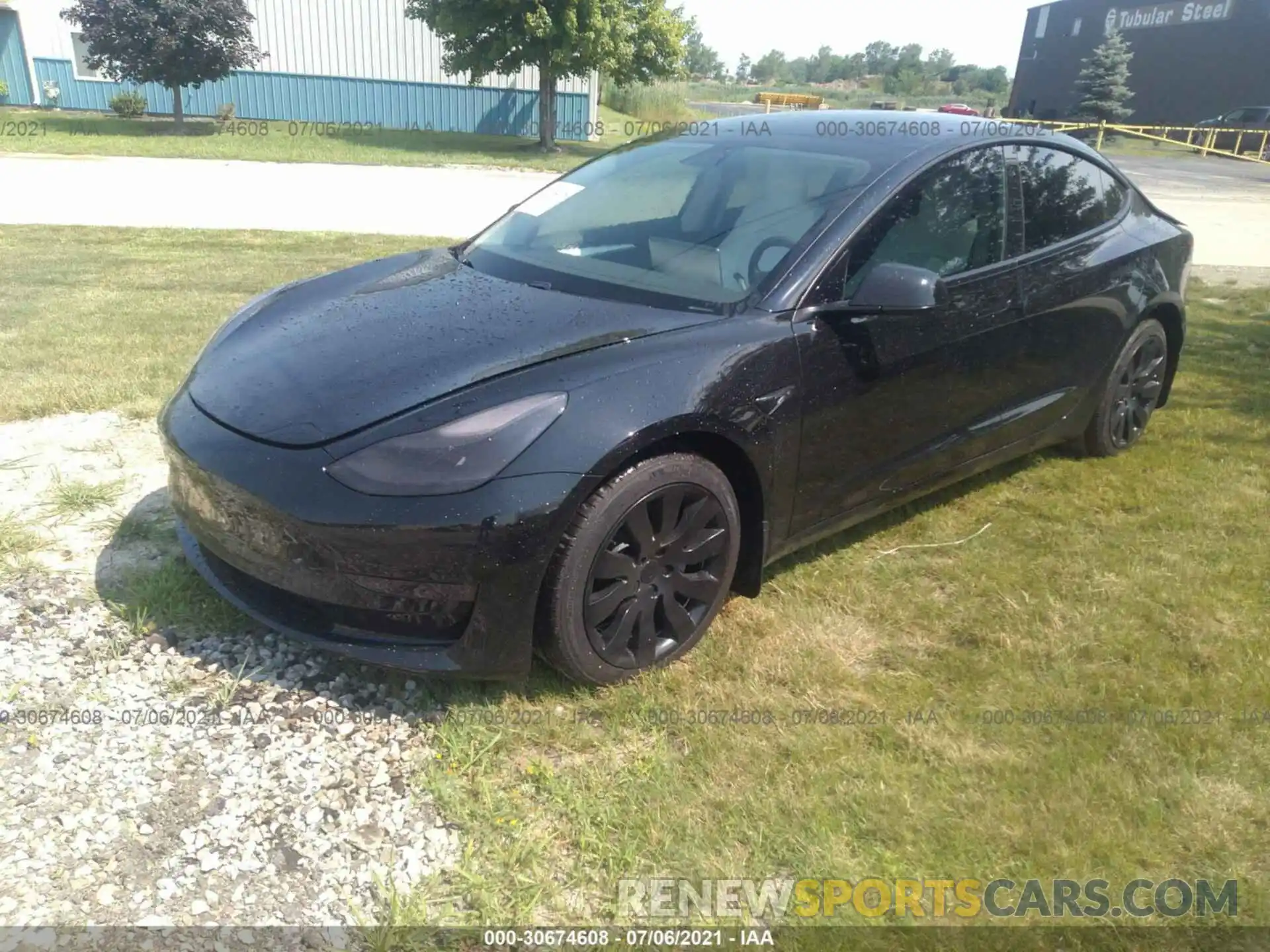 2 Photograph of a damaged car 5YJ3E1EB1MF960871 TESLA MODEL 3 2021