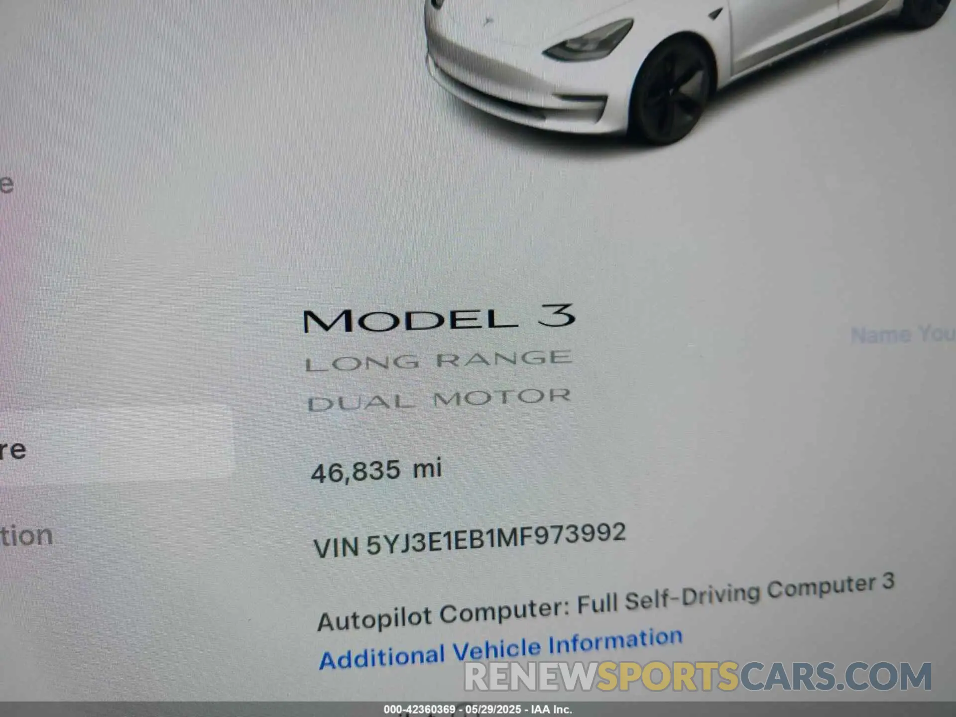 14 Photograph of a damaged car 5YJ3E1EB1MF973992 TESLA MODEL 3 2021