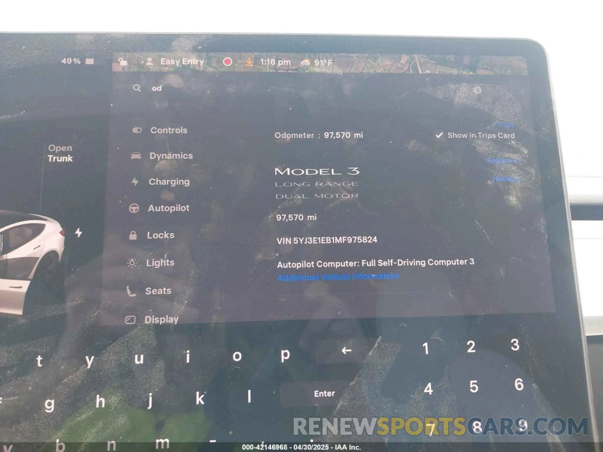 7 Photograph of a damaged car 5YJ3E1EB1MF975824 TESLA MODEL 3 2021