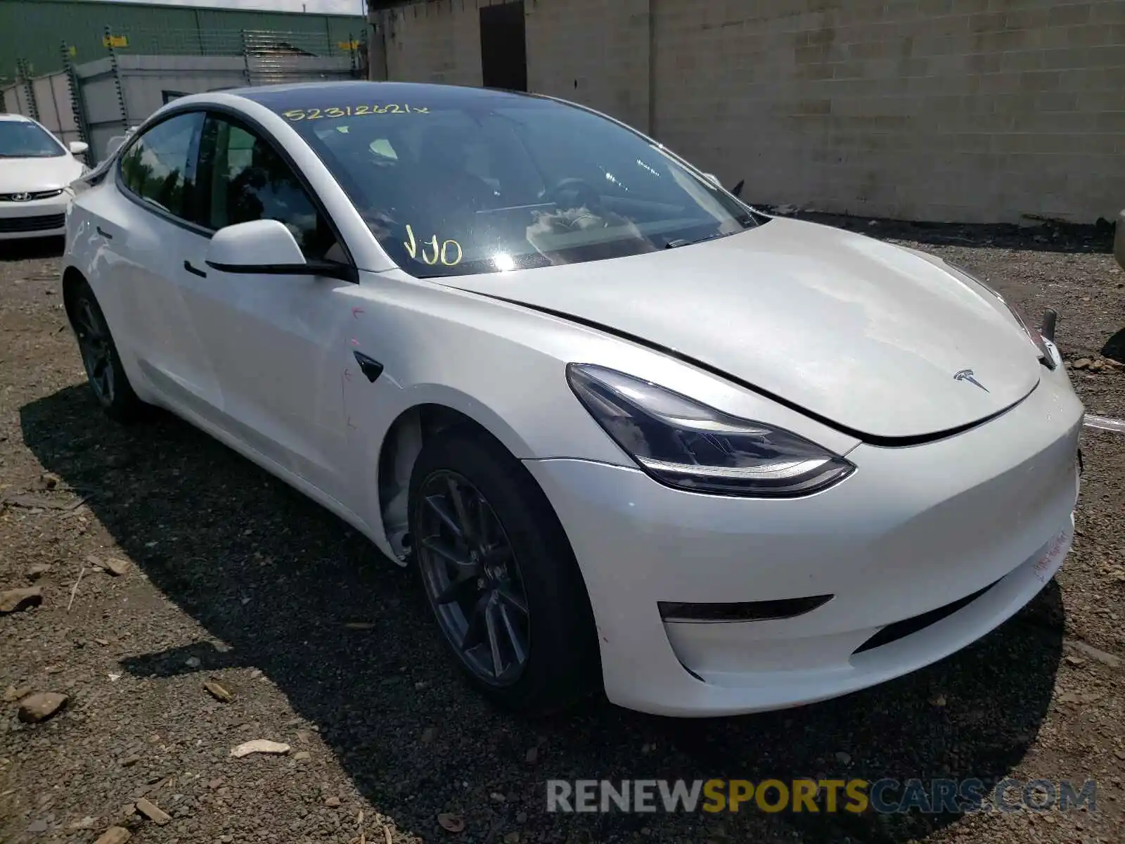 1 Photograph of a damaged car 5YJ3E1EB1MF978996 TESLA MODEL 3 2021