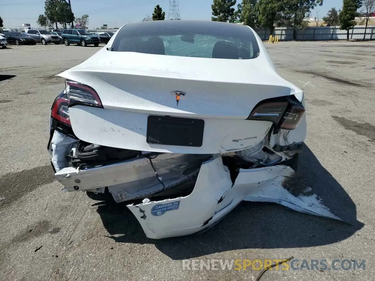 6 Photograph of a damaged car 5YJ3E1EB2MF007067 TESLA MODEL 3 2021