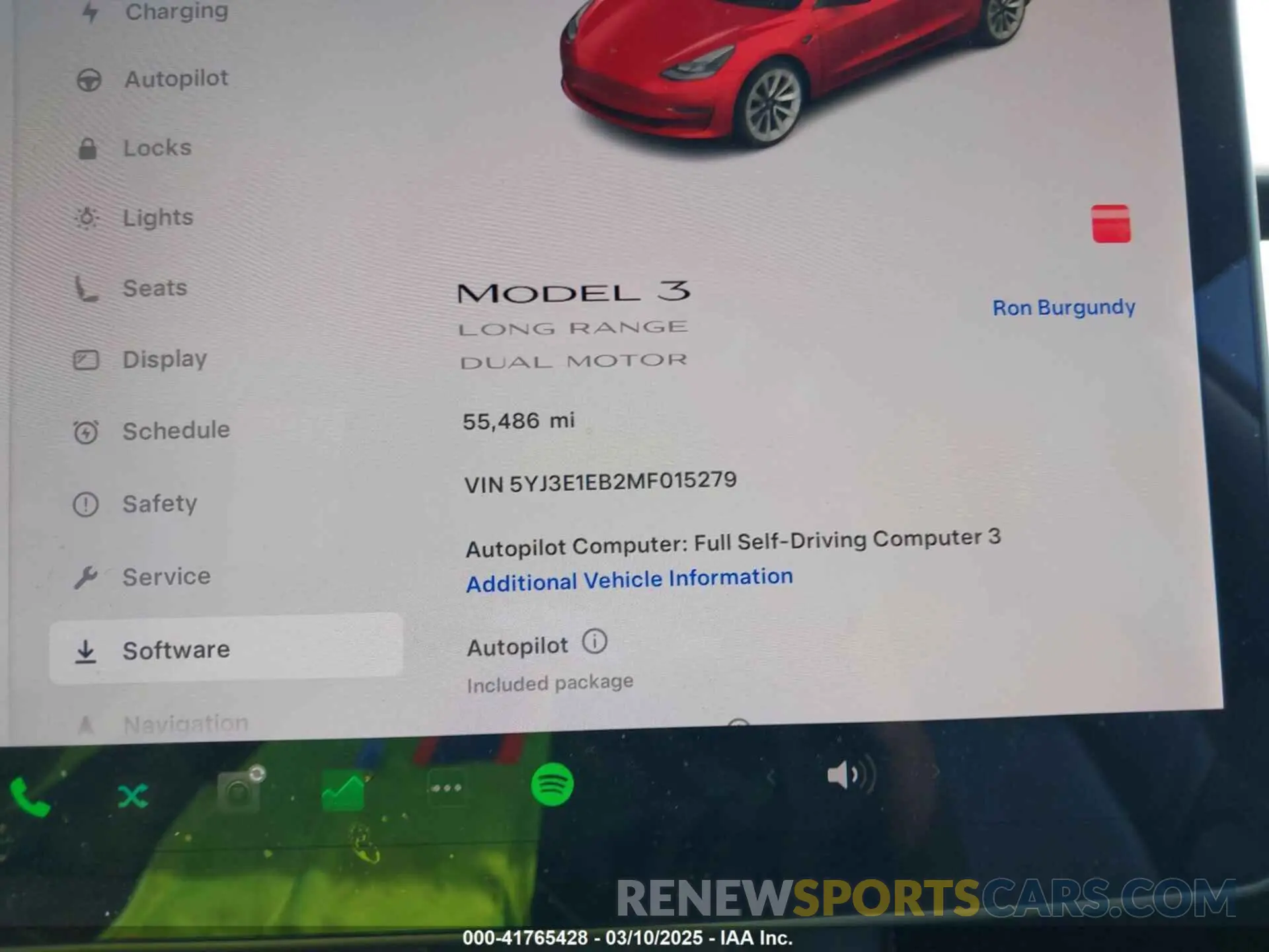 15 Photograph of a damaged car 5YJ3E1EB2MF015279 TESLA MODEL 3 2021