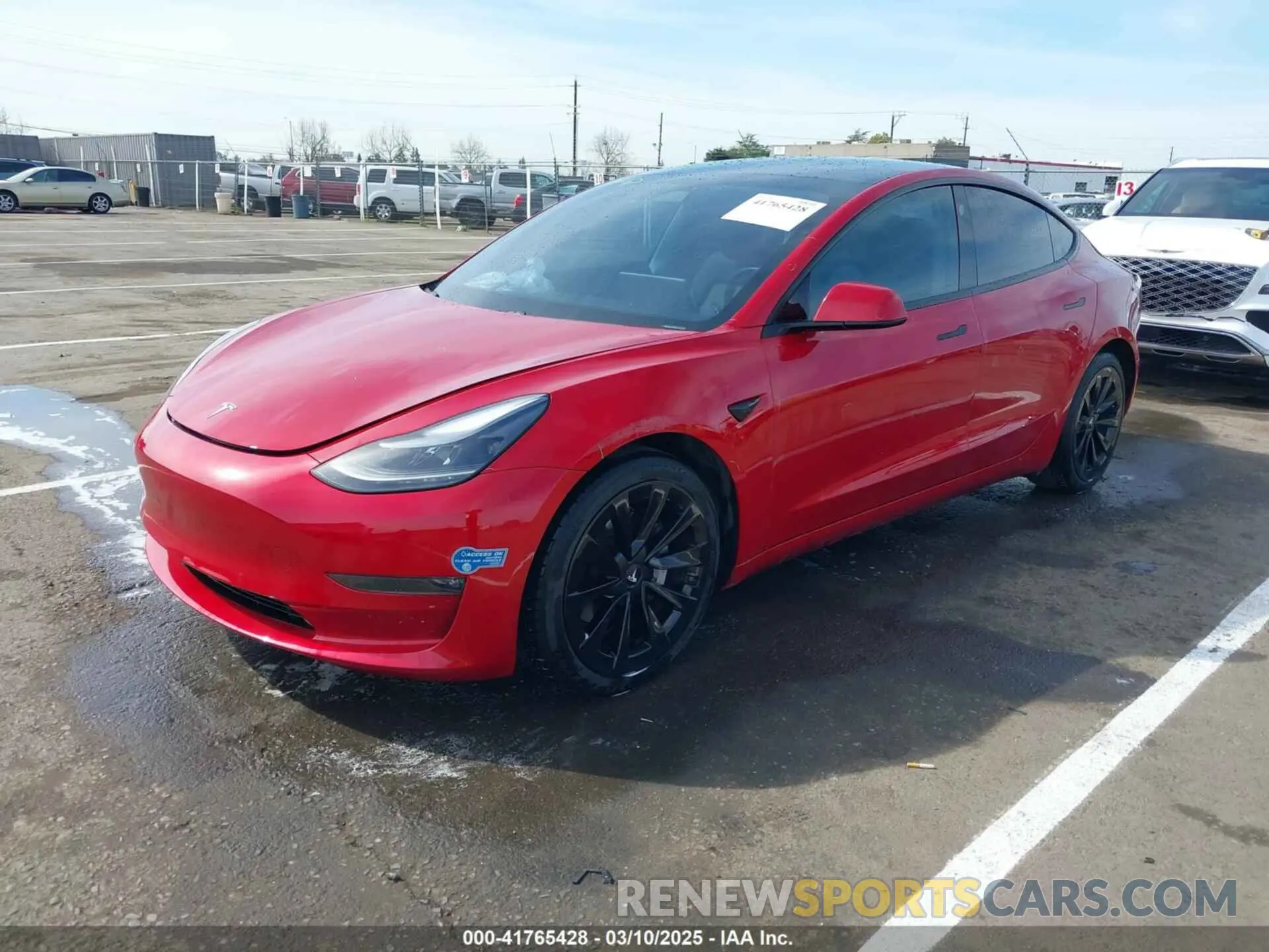2 Photograph of a damaged car 5YJ3E1EB2MF015279 TESLA MODEL 3 2021