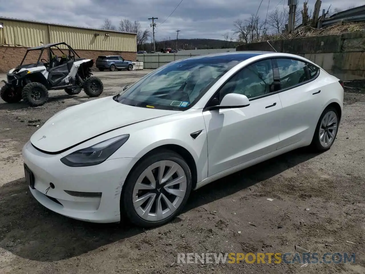 1 Photograph of a damaged car 5YJ3E1EB2MF032695 TESLA MODEL 3 2021