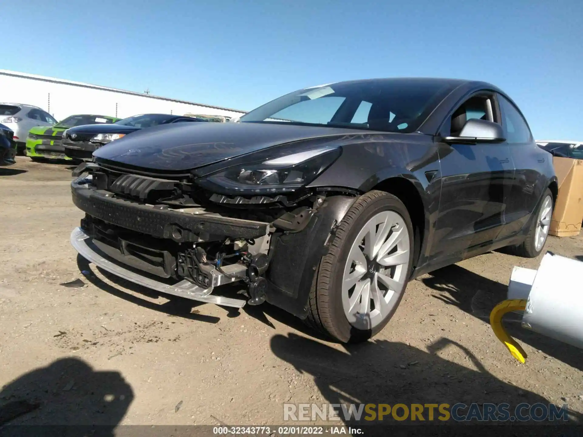 1 Photograph of a damaged car 5YJ3E1EB2MF036939 TESLA MODEL 3 2021