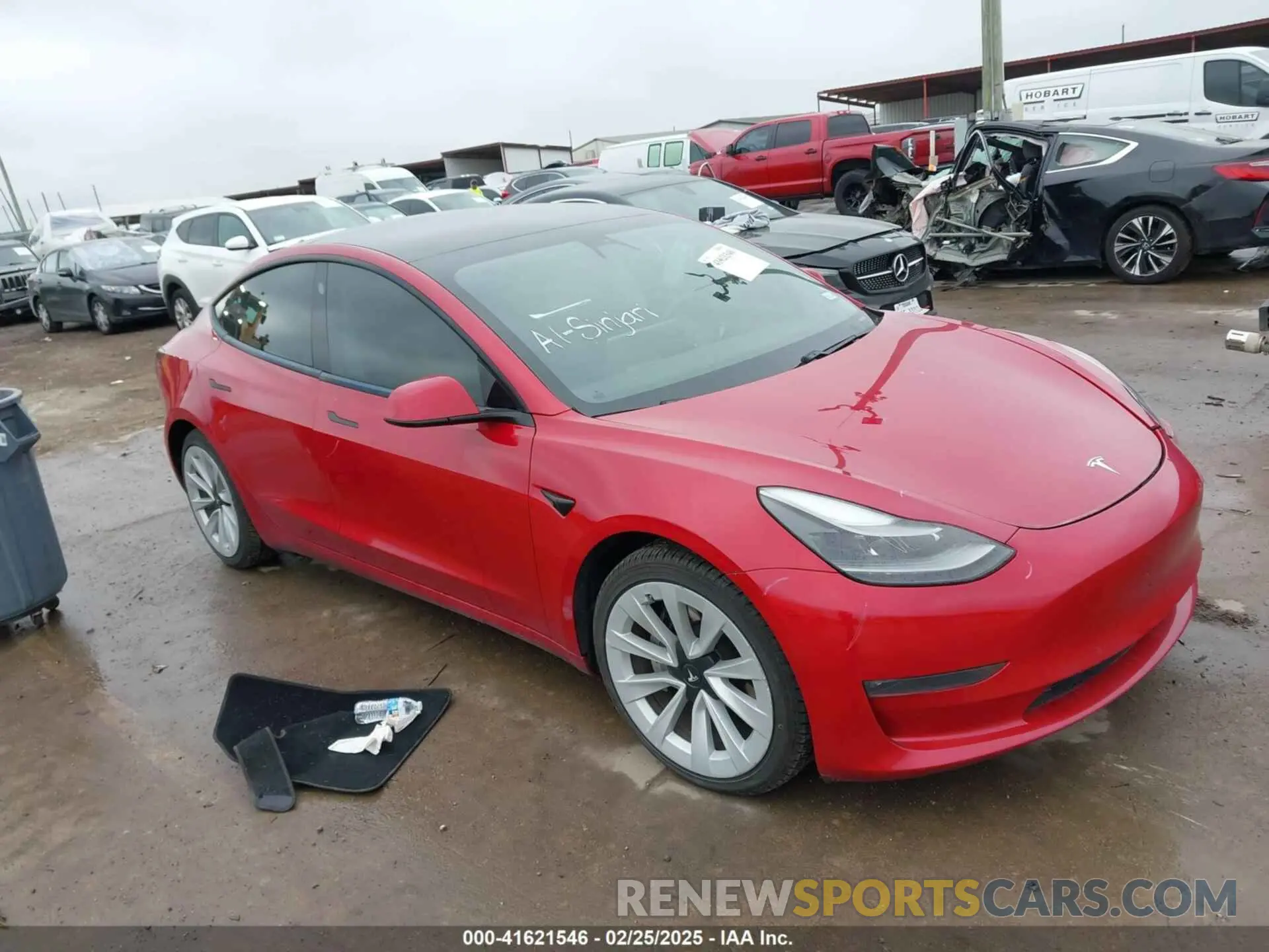 1 Photograph of a damaged car 5YJ3E1EB2MF079595 TESLA MODEL 3 2021