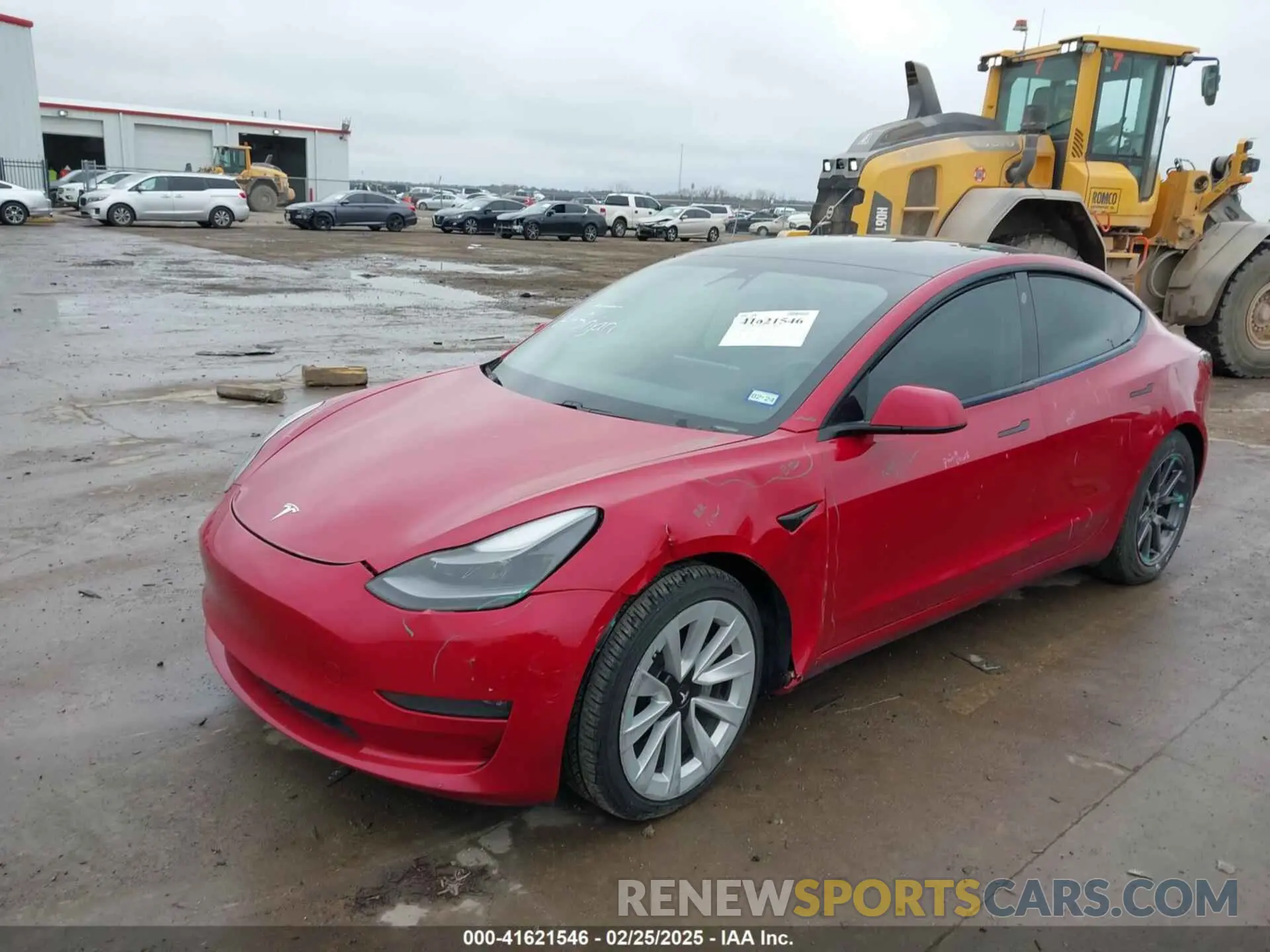 2 Photograph of a damaged car 5YJ3E1EB2MF079595 TESLA MODEL 3 2021