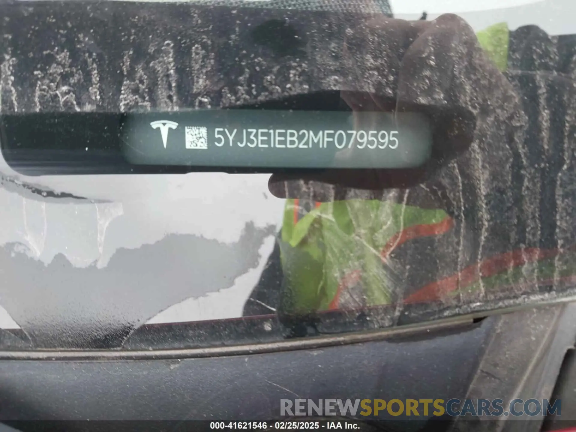 9 Photograph of a damaged car 5YJ3E1EB2MF079595 TESLA MODEL 3 2021