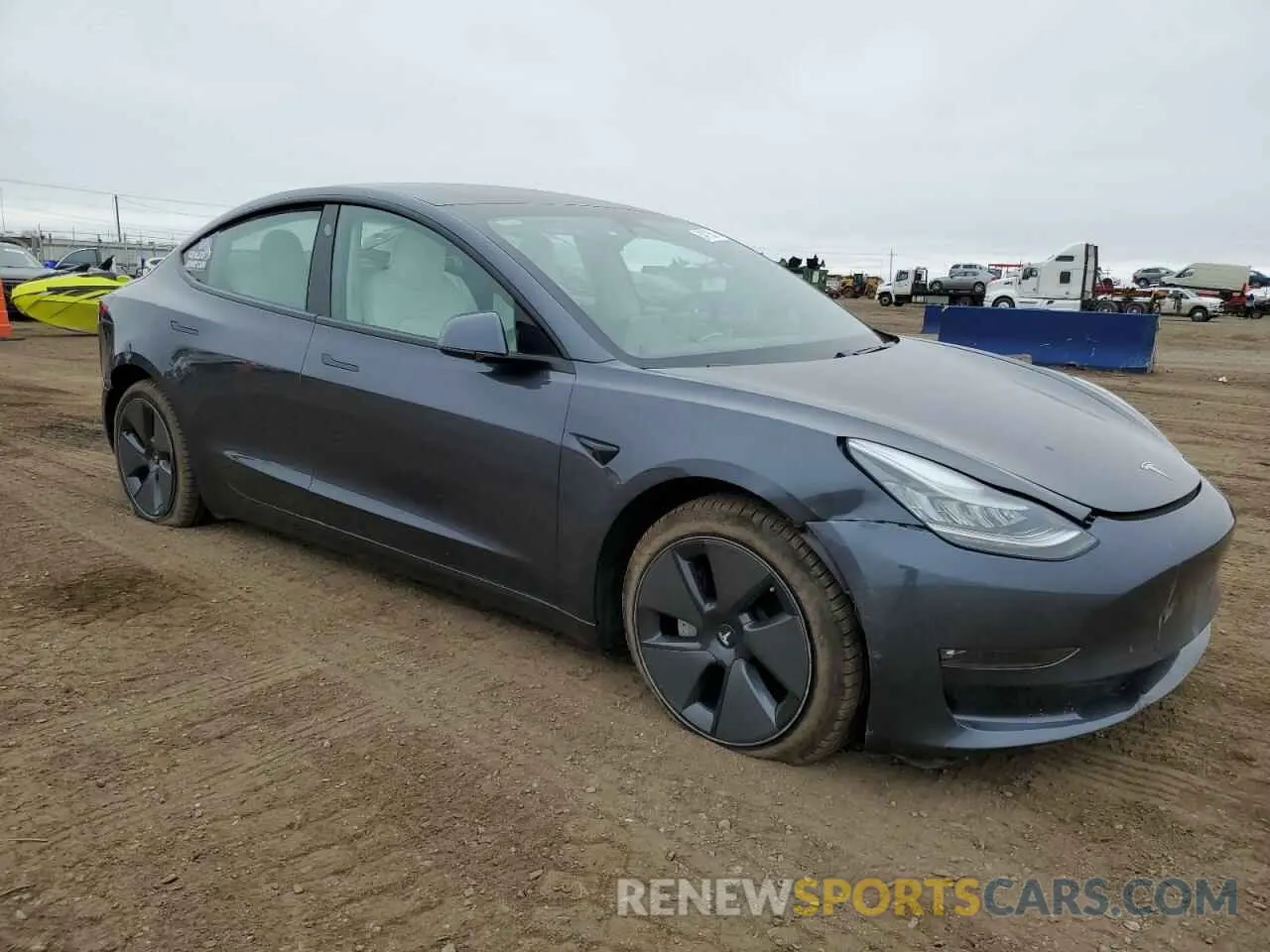 4 Photograph of a damaged car 5YJ3E1EB2MF852663 TESLA MODEL 3 2021