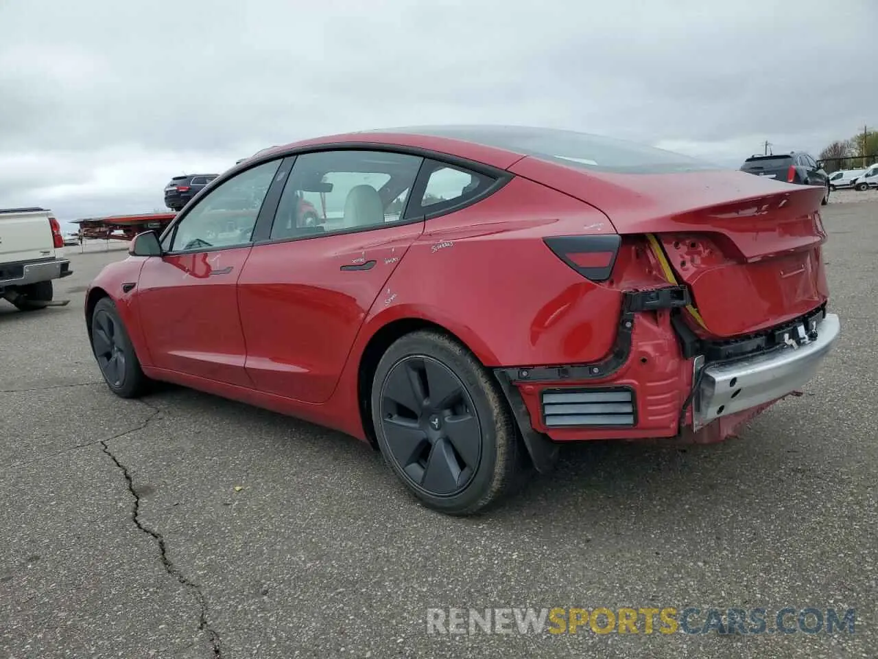 2 Photograph of a damaged car 5YJ3E1EB2MF855109 TESLA MODEL 3 2021