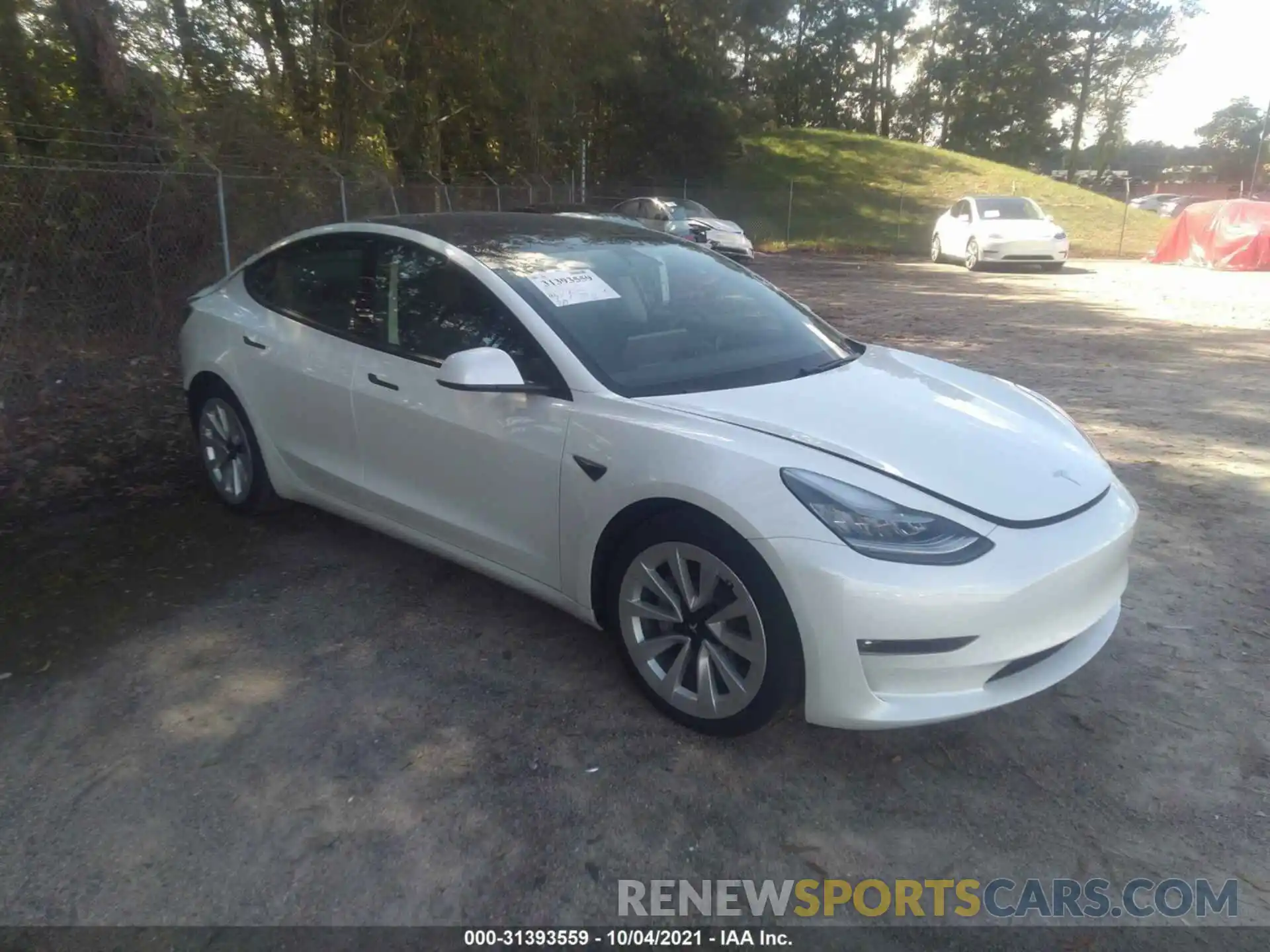 1 Photograph of a damaged car 5YJ3E1EB2MF855742 TESLA MODEL 3 2021