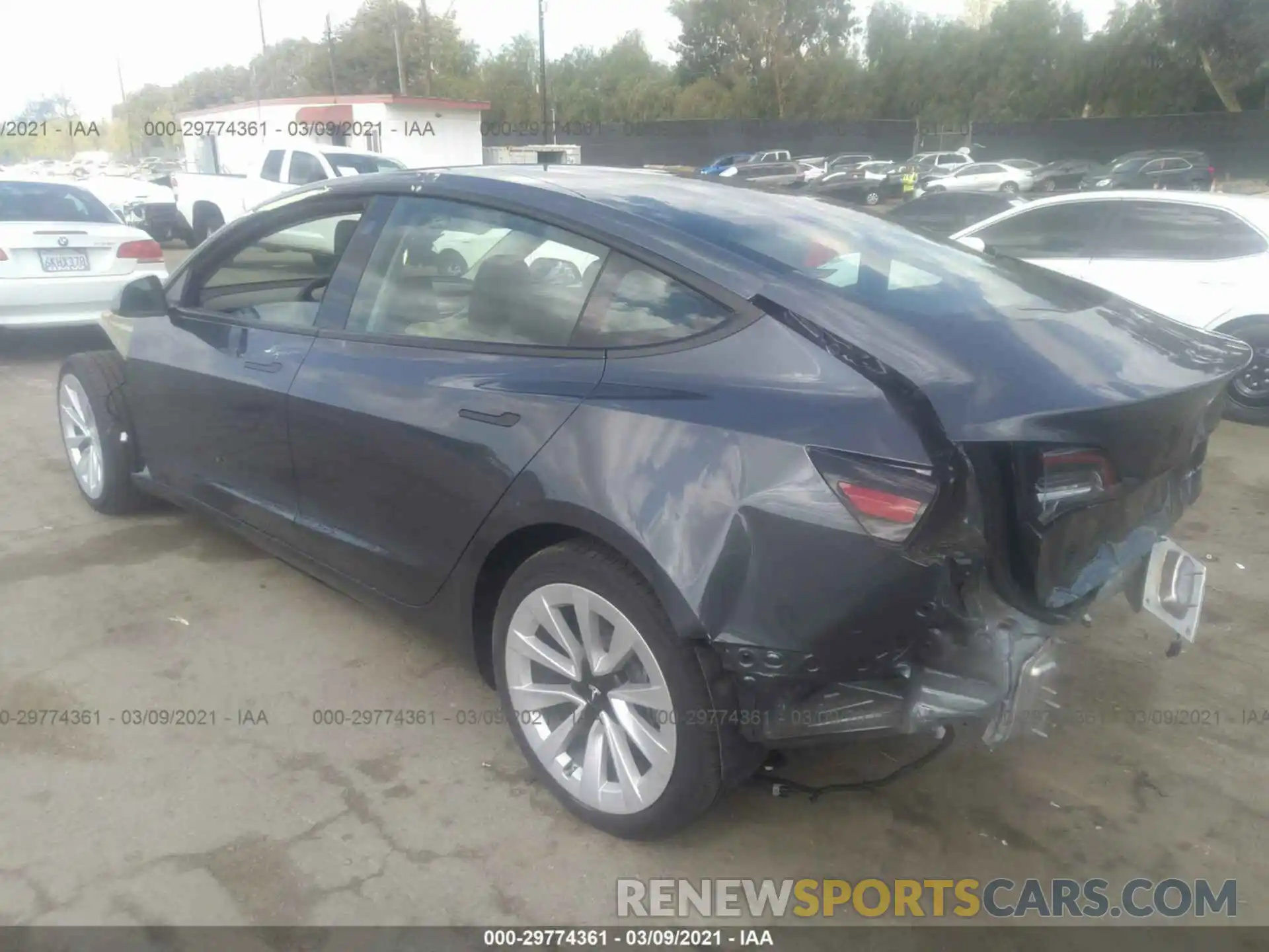 3 Photograph of a damaged car 5YJ3E1EB2MF875781 TESLA MODEL 3 2021