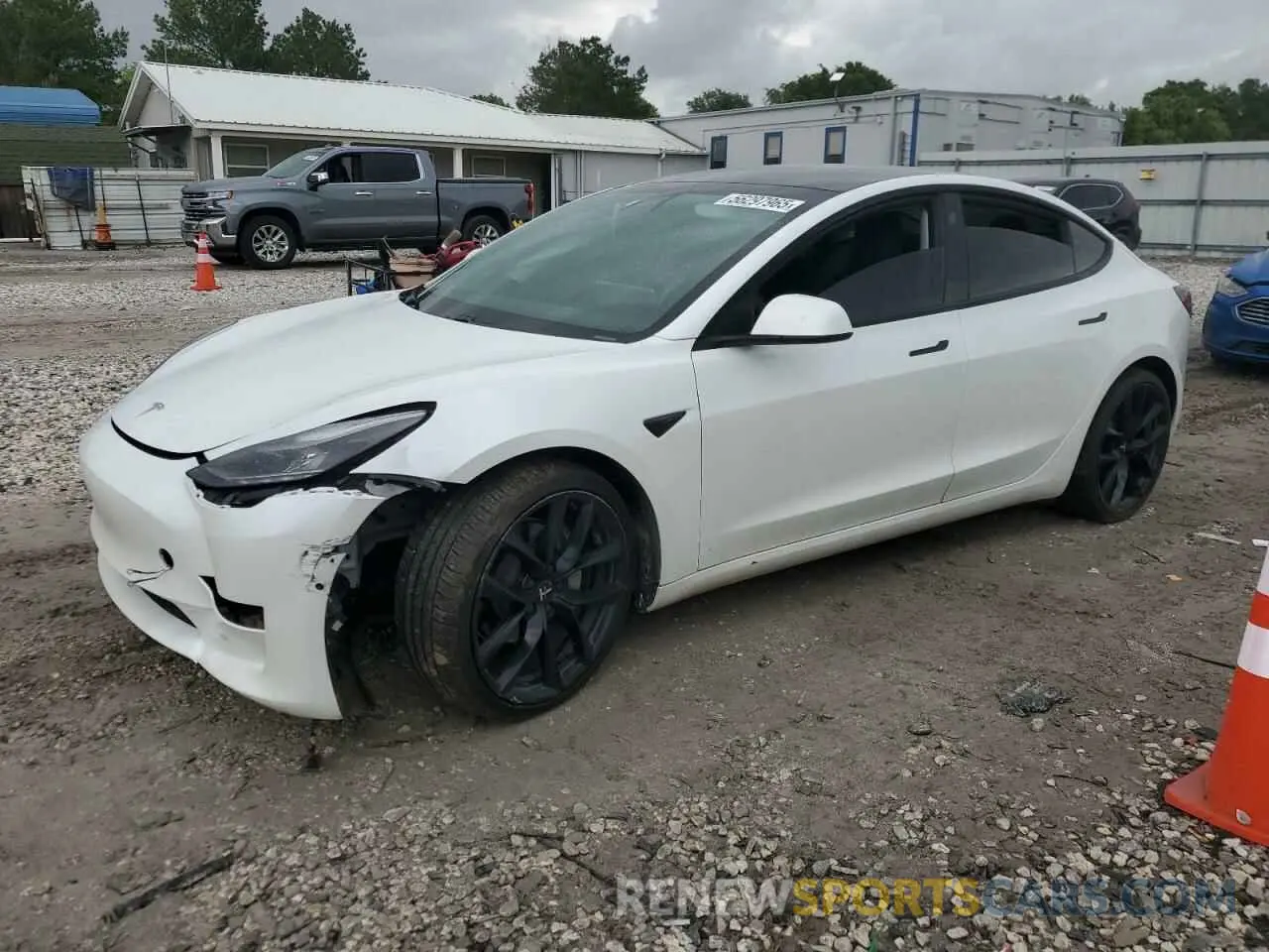 1 Photograph of a damaged car 5YJ3E1EB2MF902056 TESLA MODEL 3 2021