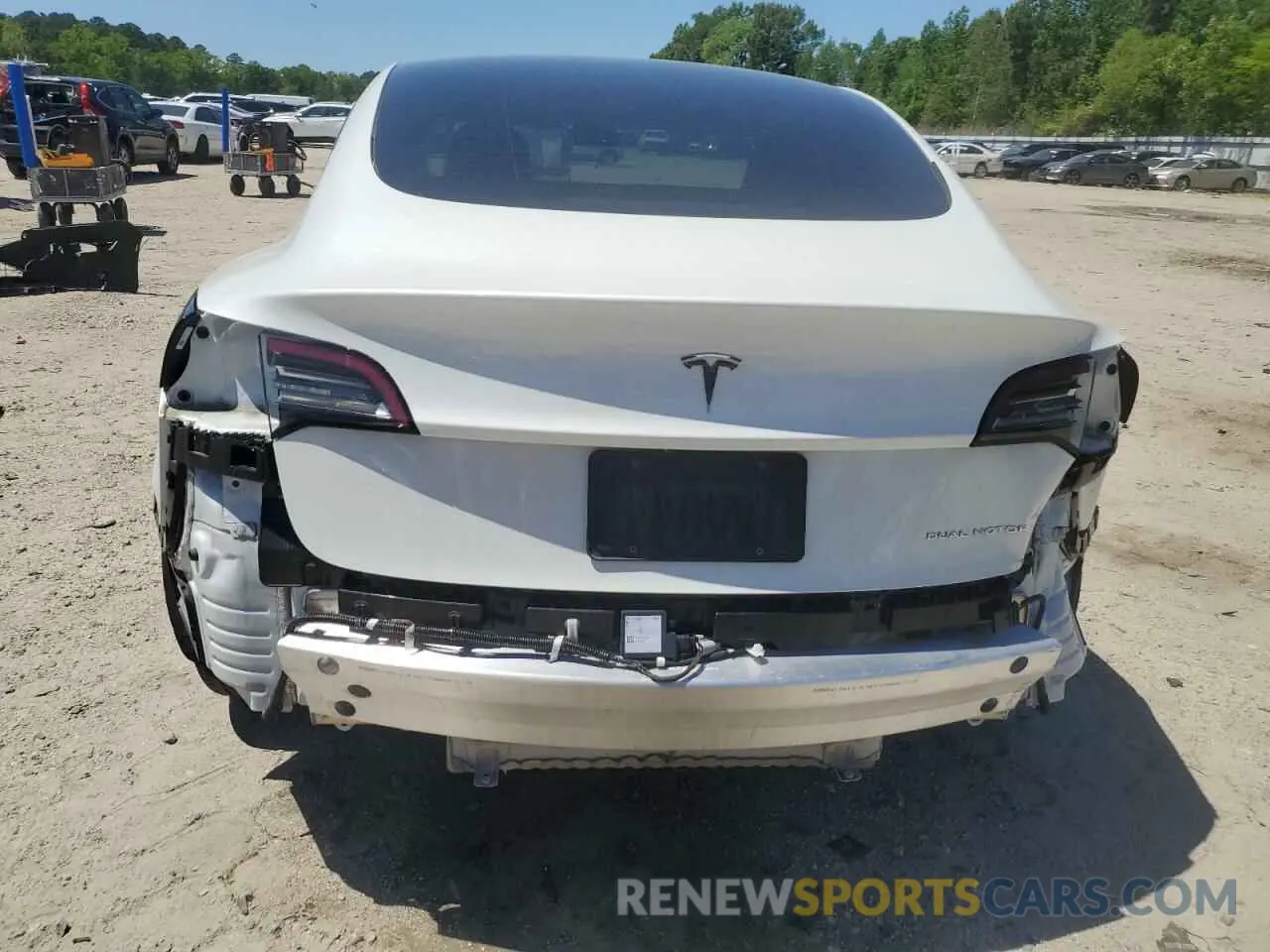 6 Photograph of a damaged car 5YJ3E1EB2MF937020 TESLA MODEL 3 2021