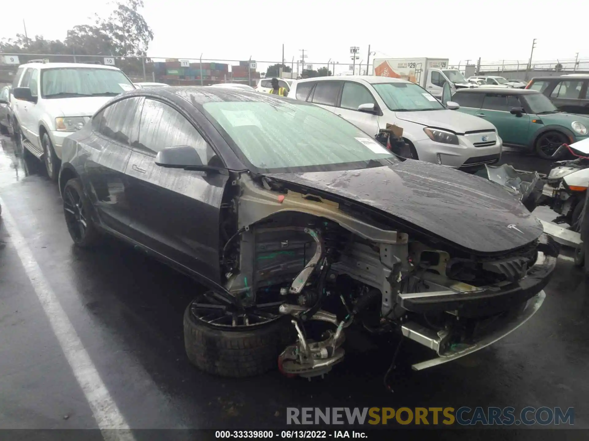 1 Photograph of a damaged car 5YJ3E1EB2MF937616 TESLA MODEL 3 2021