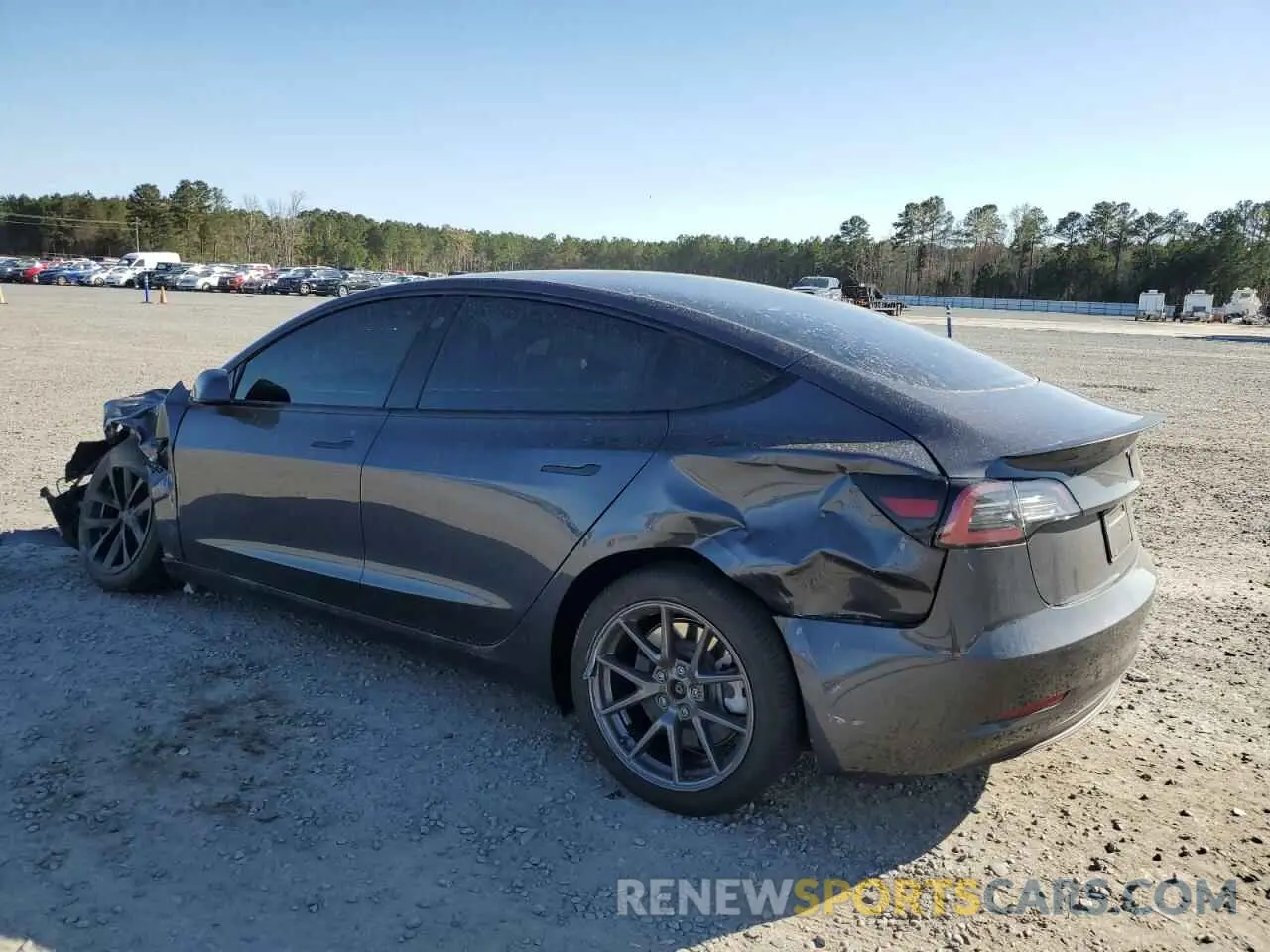 2 Photograph of a damaged car 5YJ3E1EB2MF965433 TESLA MODEL 3 2021