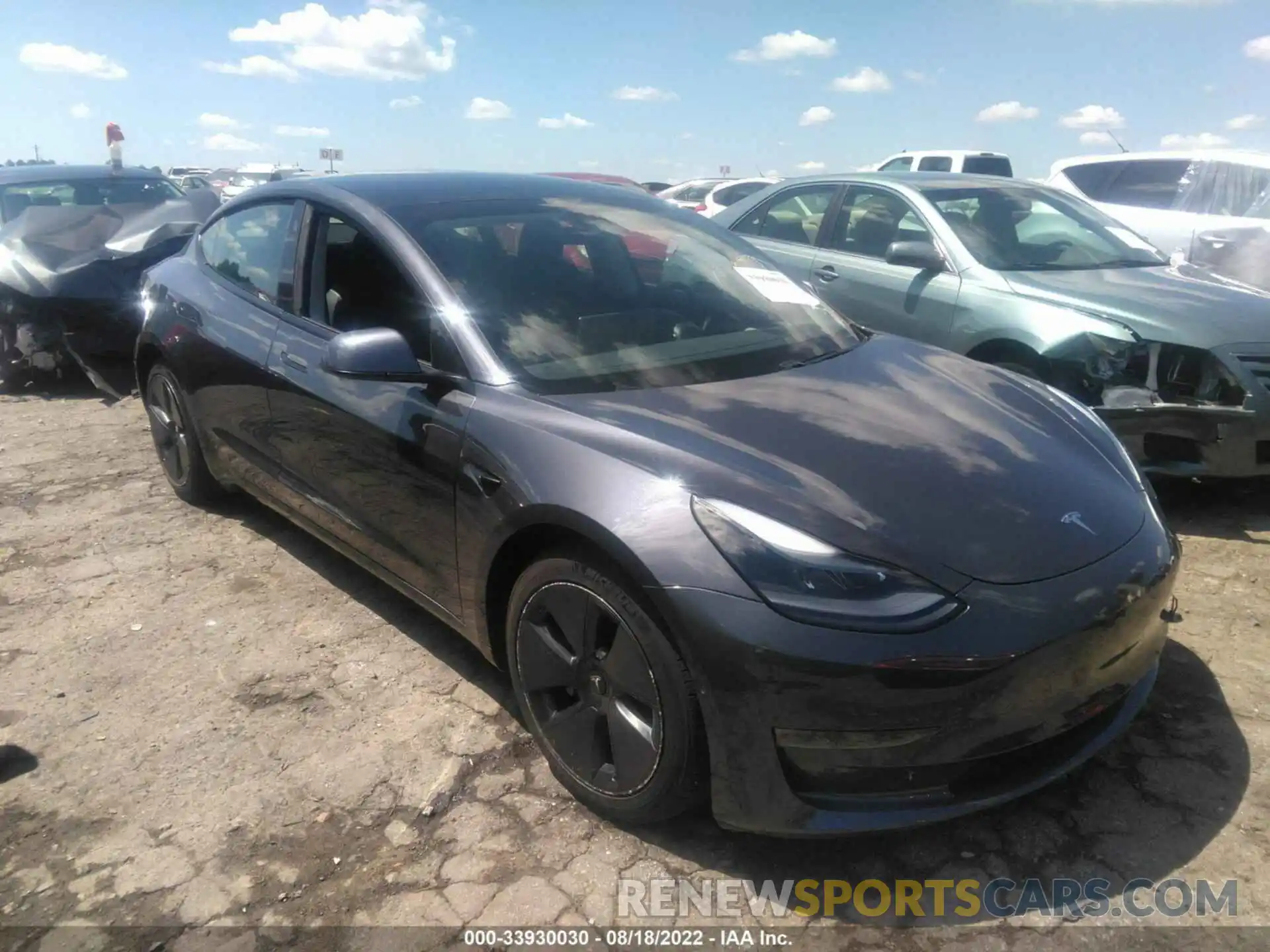 1 Photograph of a damaged car 5YJ3E1EB2MF974407 TESLA MODEL 3 2021