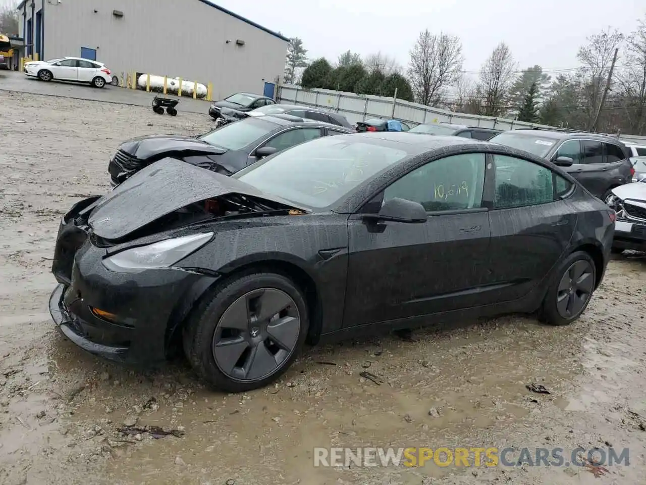 1 Photograph of a damaged car 5YJ3E1EB2MF979171 TESLA MODEL 3 2021