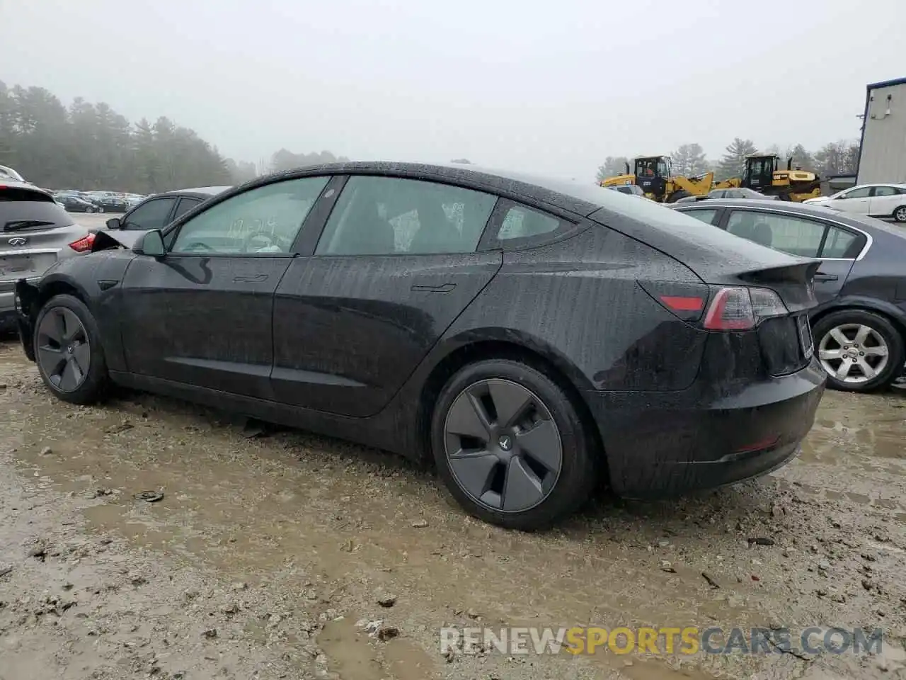 2 Photograph of a damaged car 5YJ3E1EB2MF979171 TESLA MODEL 3 2021