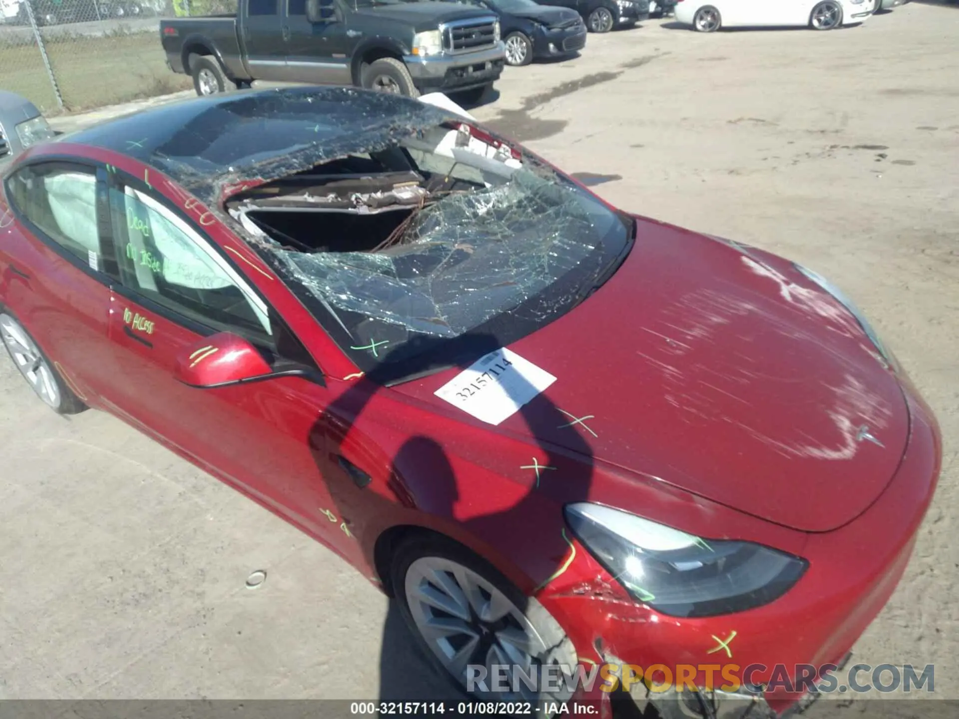 6 Photograph of a damaged car 5YJ3E1EB2MF980370 TESLA MODEL 3 2021