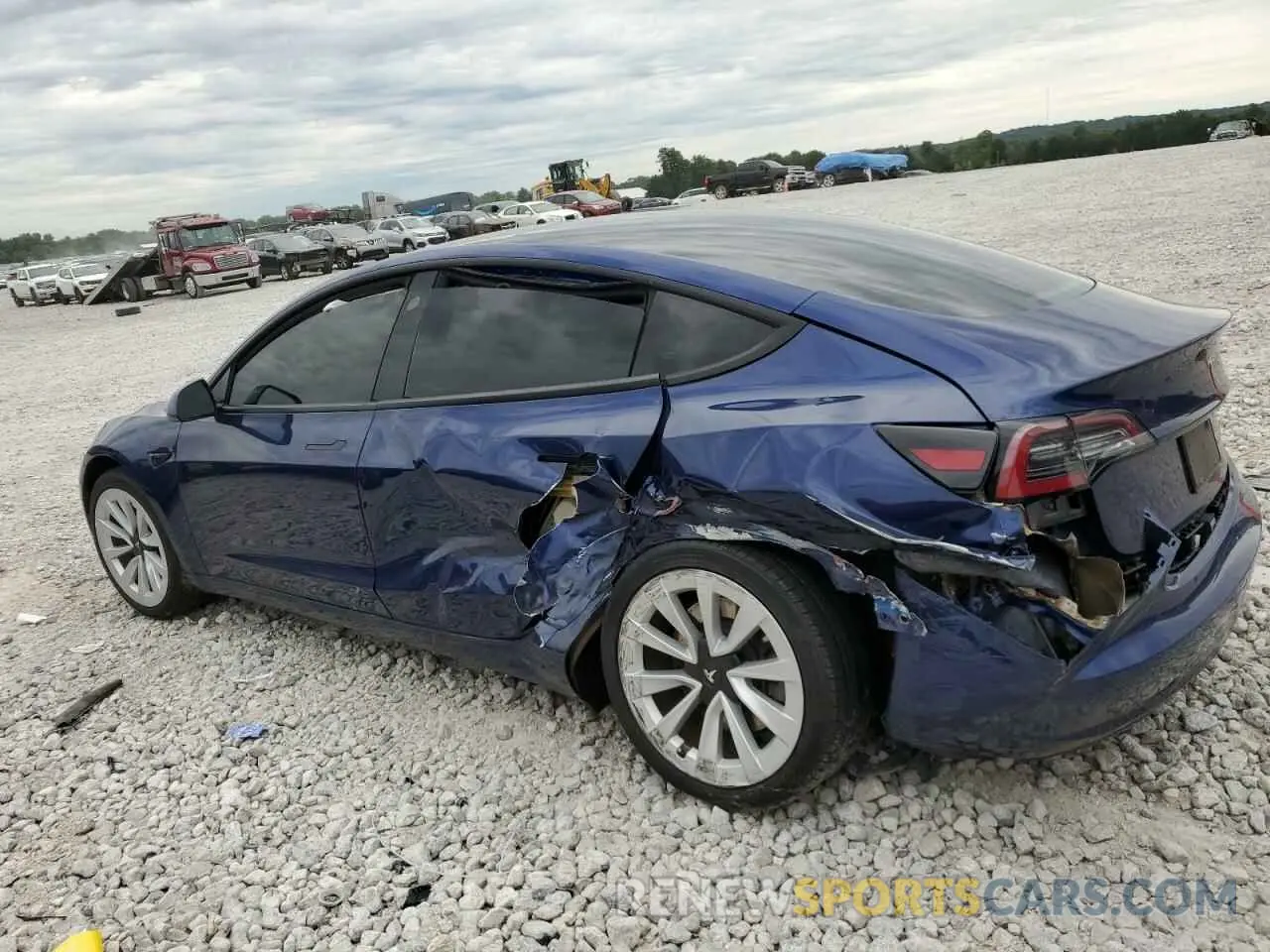 2 Photograph of a damaged car 5YJ3E1EB2MF980448 TESLA MODEL 3 2021