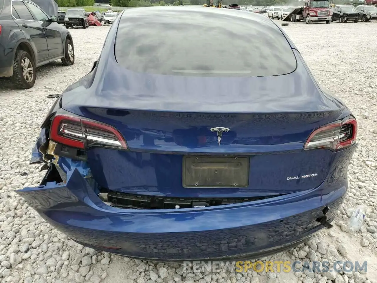 6 Photograph of a damaged car 5YJ3E1EB2MF980448 TESLA MODEL 3 2021