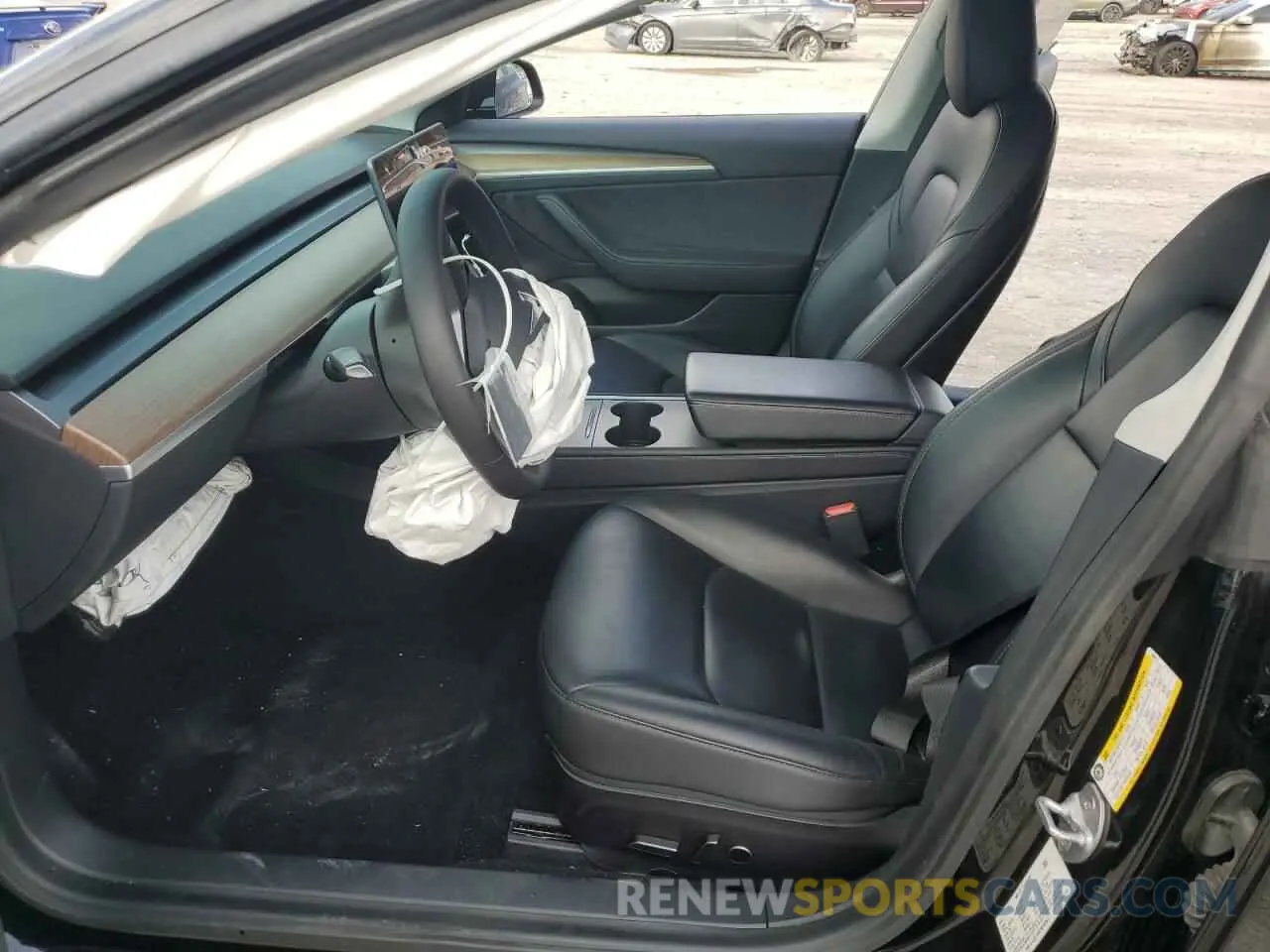 7 Photograph of a damaged car 5YJ3E1EB2MF989974 TESLA MODEL 3 2021