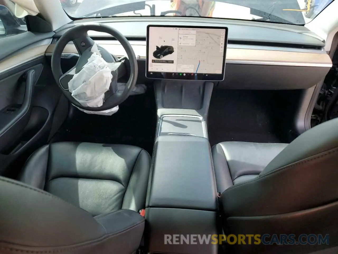 8 Photograph of a damaged car 5YJ3E1EB2MF989974 TESLA MODEL 3 2021