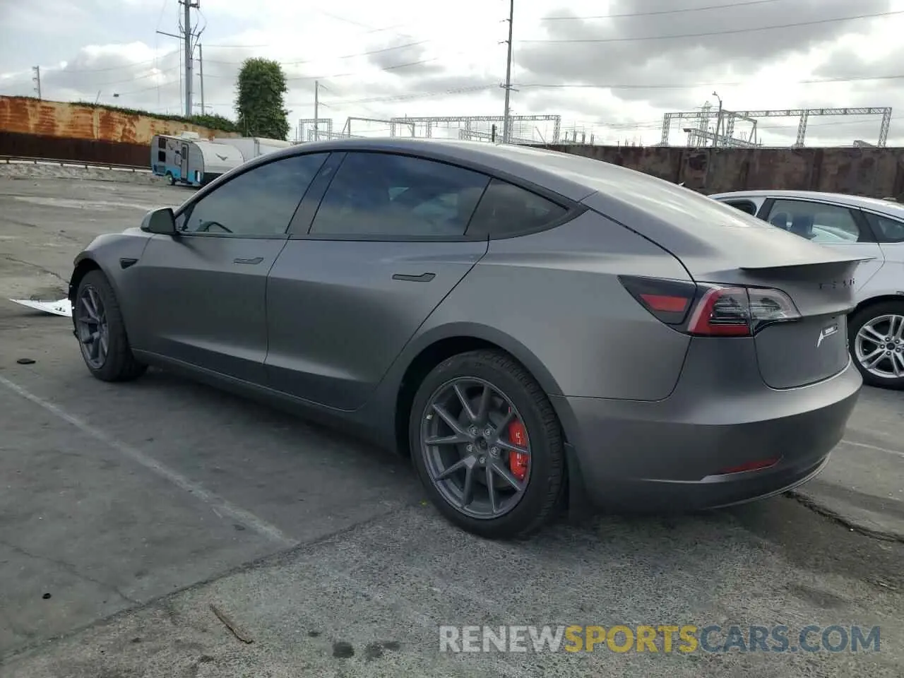 2 Photograph of a damaged car 5YJ3E1EB3MF003786 TESLA MODEL 3 2021