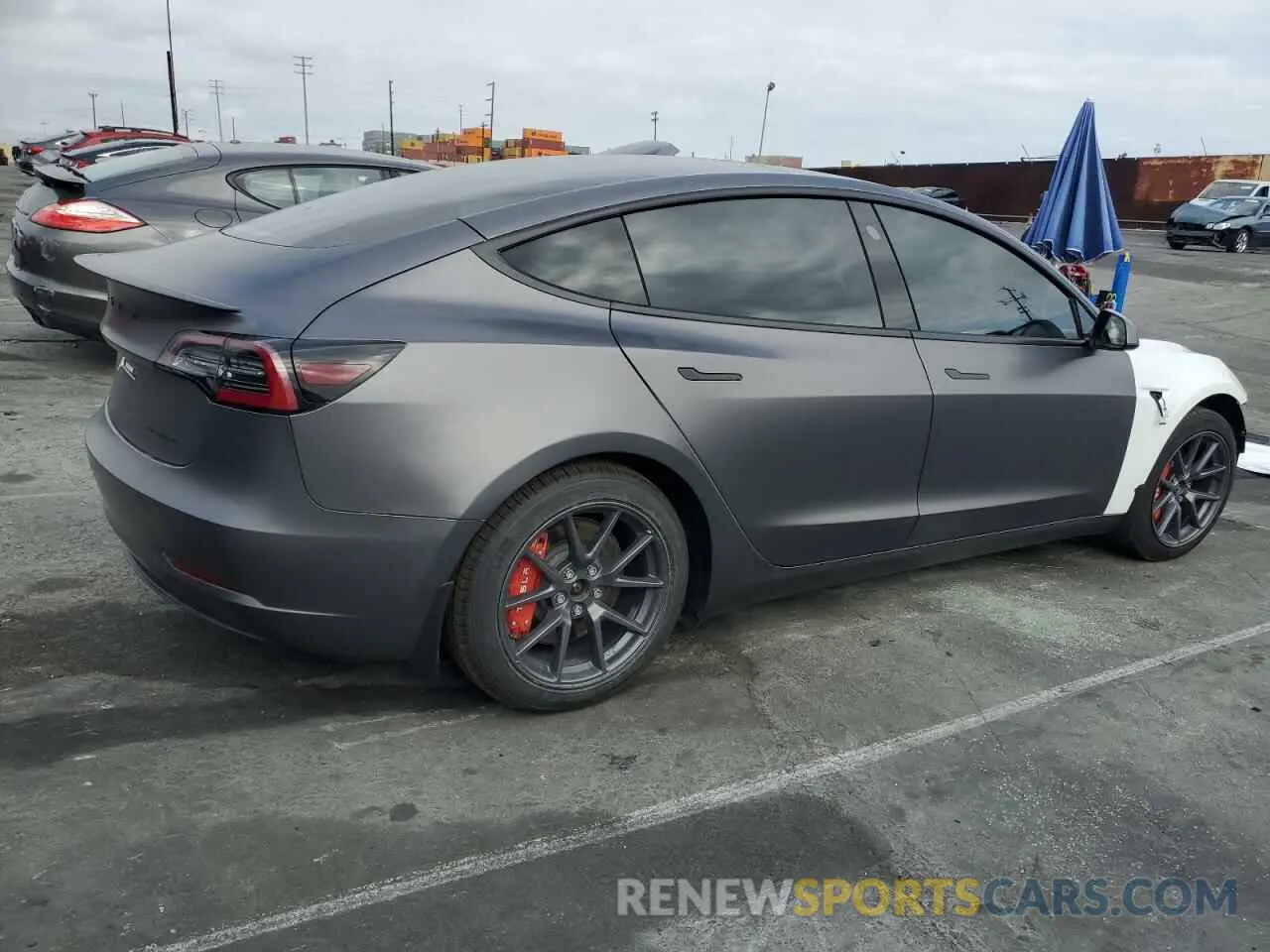 3 Photograph of a damaged car 5YJ3E1EB3MF003786 TESLA MODEL 3 2021