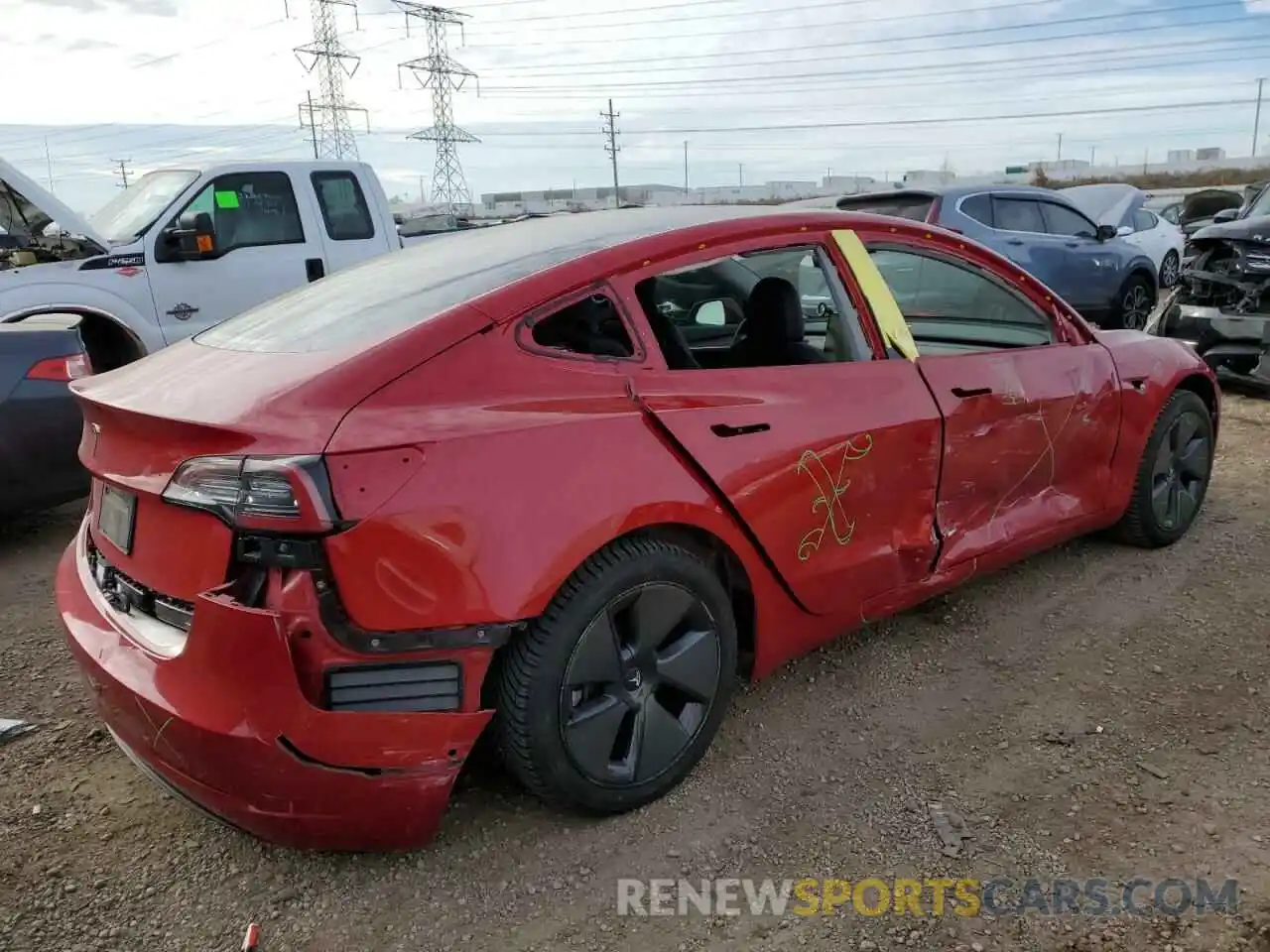 3 Photograph of a damaged car 5YJ3E1EB3MF035590 TESLA MODEL 3 2021