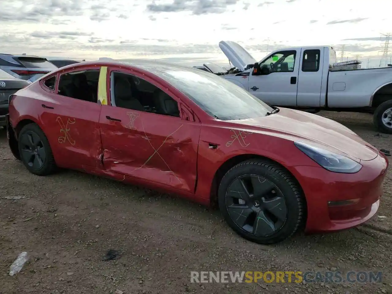 4 Photograph of a damaged car 5YJ3E1EB3MF035590 TESLA MODEL 3 2021