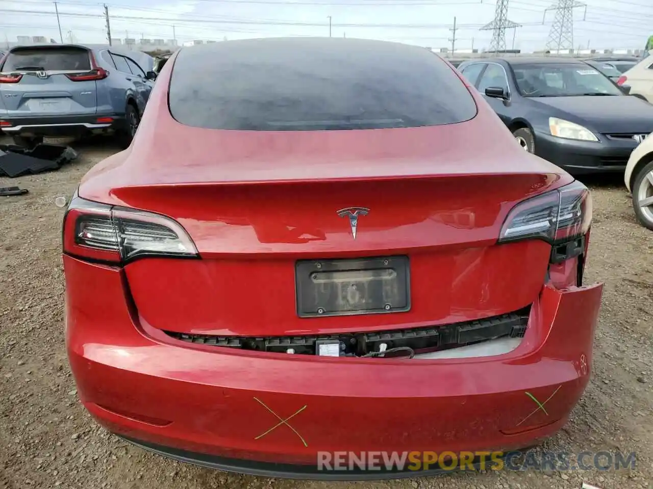 6 Photograph of a damaged car 5YJ3E1EB3MF035590 TESLA MODEL 3 2021