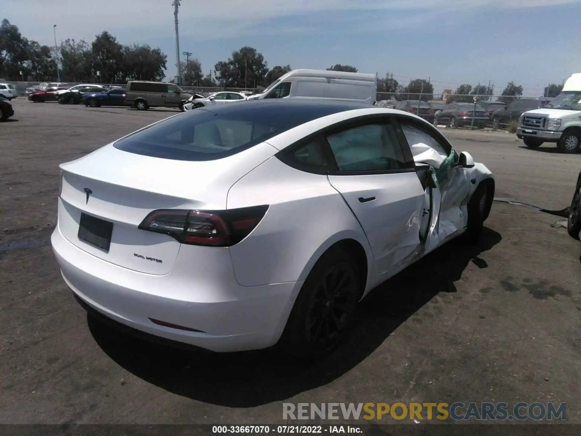 4 Photograph of a damaged car 5YJ3E1EB3MF077158 TESLA MODEL 3 2021