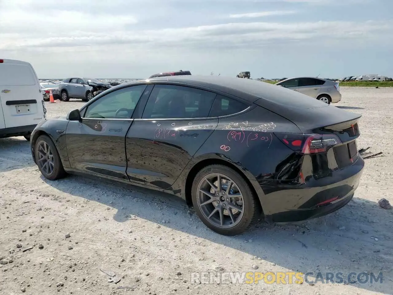 2 Photograph of a damaged car 5YJ3E1EB3MF848931 TESLA MODEL 3 2021