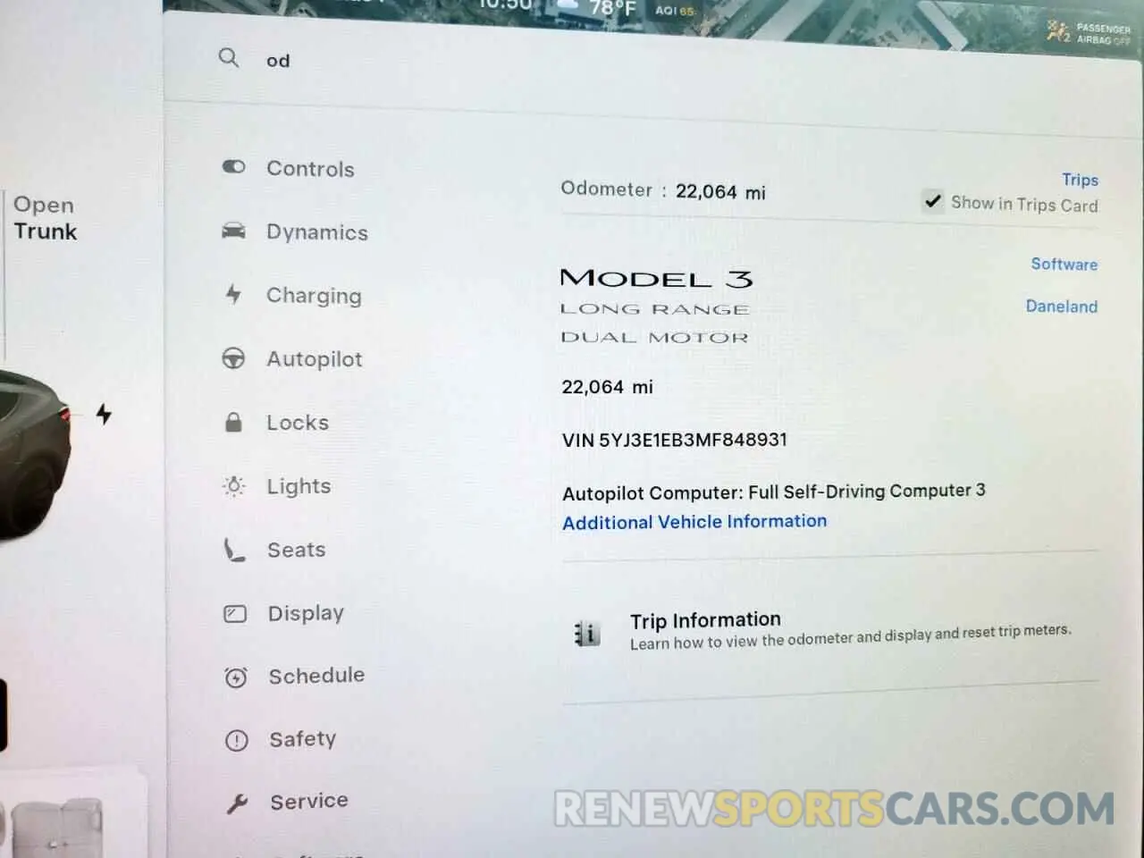 9 Photograph of a damaged car 5YJ3E1EB3MF848931 TESLA MODEL 3 2021
