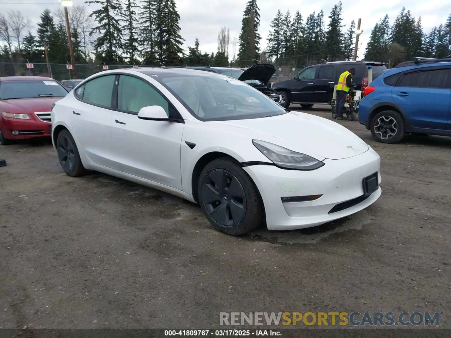 1 Photograph of a damaged car 5YJ3E1EB3MF856009 TESLA MODEL 3 2021