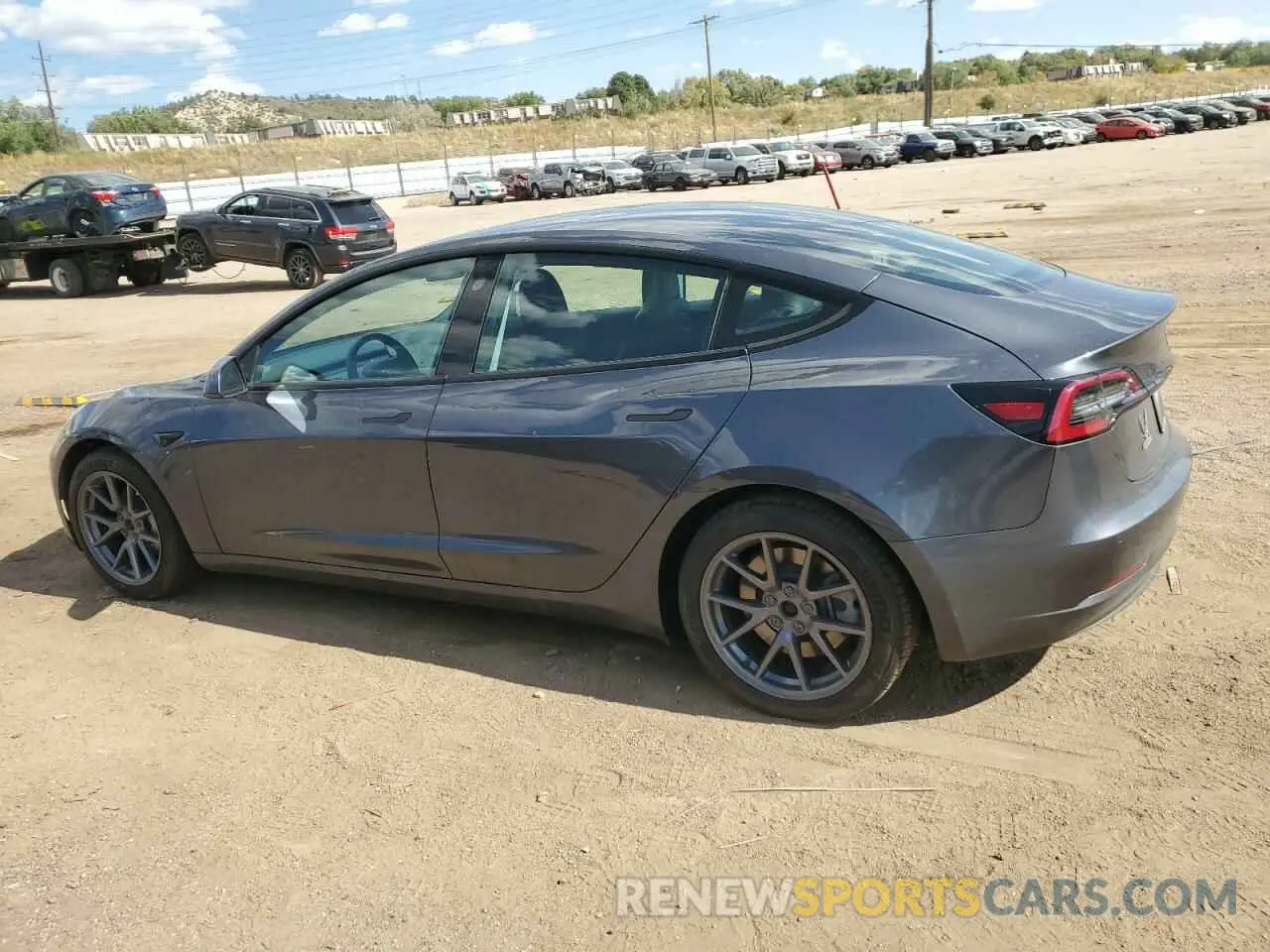 2 Photograph of a damaged car 5YJ3E1EB3MF862036 TESLA MODEL 3 2021