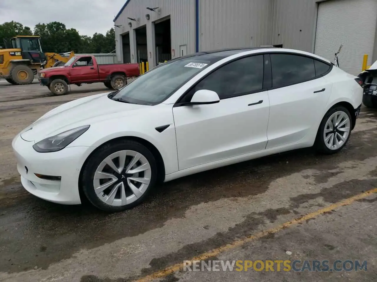 1 Photograph of a damaged car 5YJ3E1EB3MF871657 TESLA MODEL 3 2021