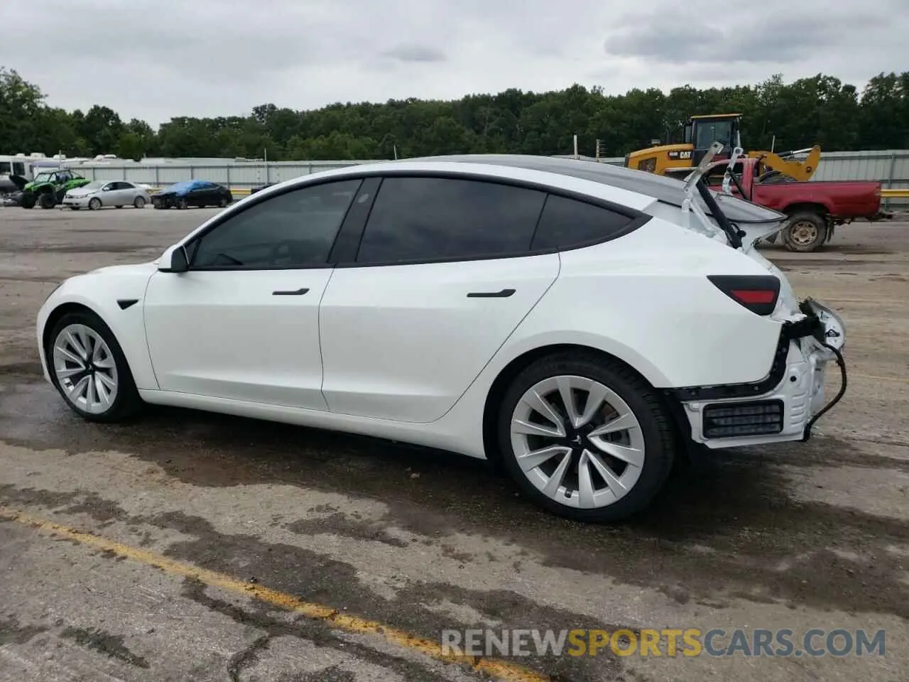 2 Photograph of a damaged car 5YJ3E1EB3MF871657 TESLA MODEL 3 2021