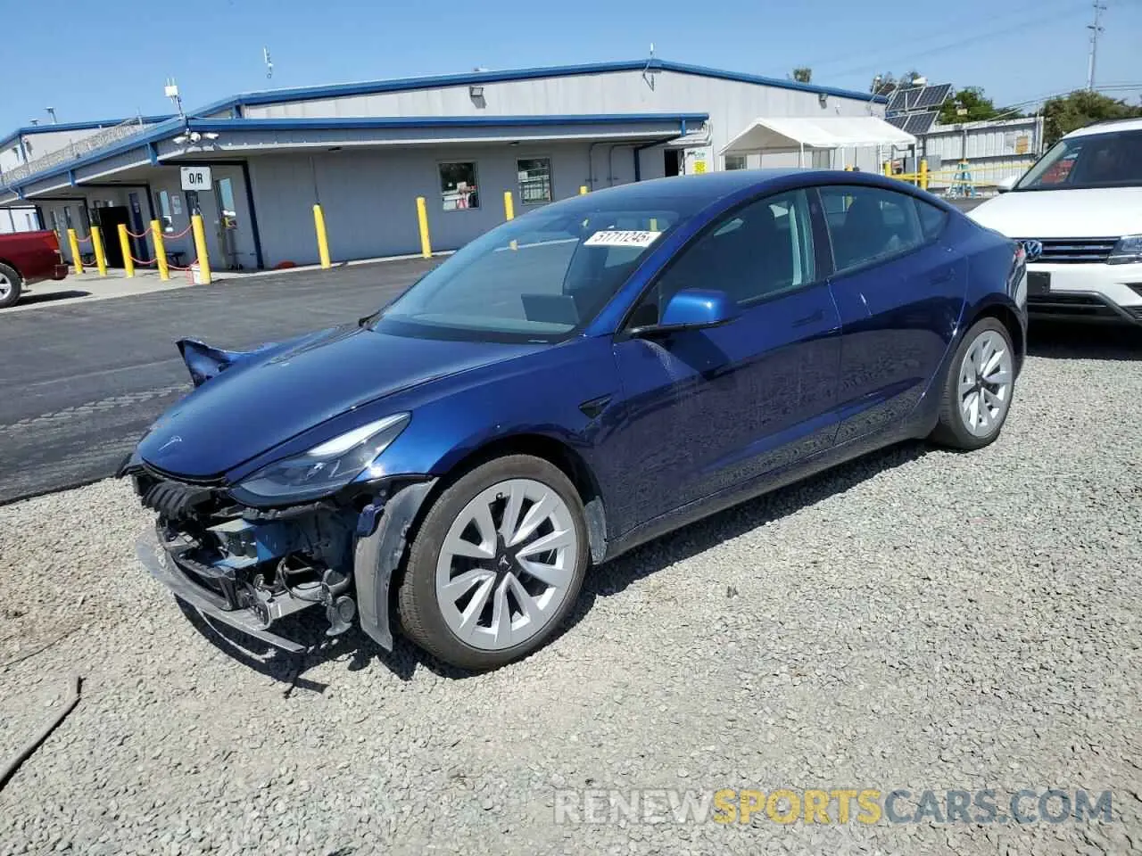 1 Photograph of a damaged car 5YJ3E1EB3MF916144 TESLA MODEL 3 2021