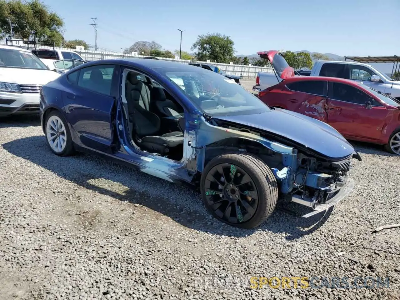 4 Photograph of a damaged car 5YJ3E1EB3MF916144 TESLA MODEL 3 2021