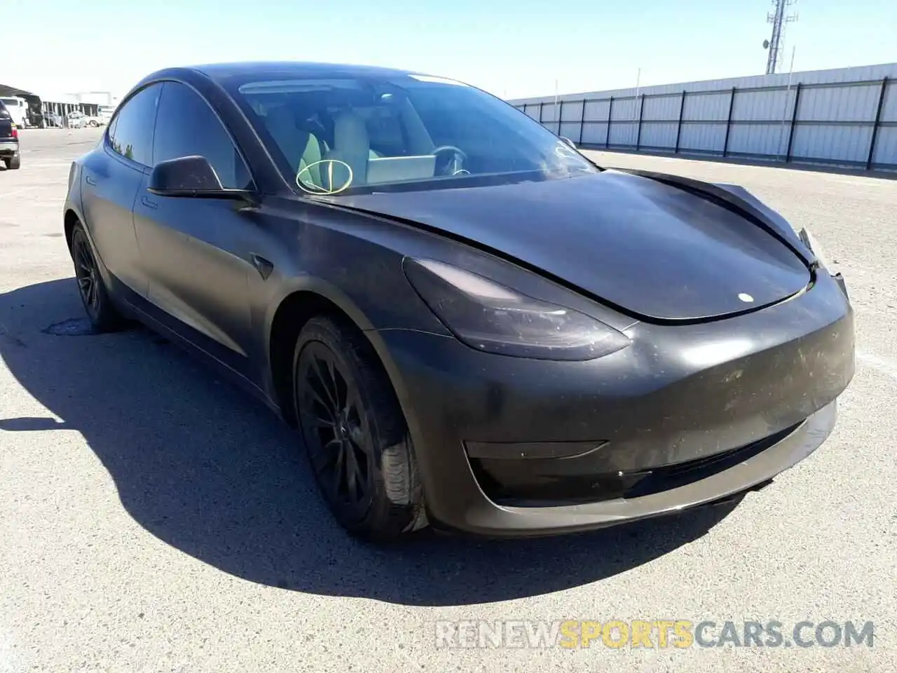 1 Photograph of a damaged car 5YJ3E1EB3MF926771 TESLA MODEL 3 2021