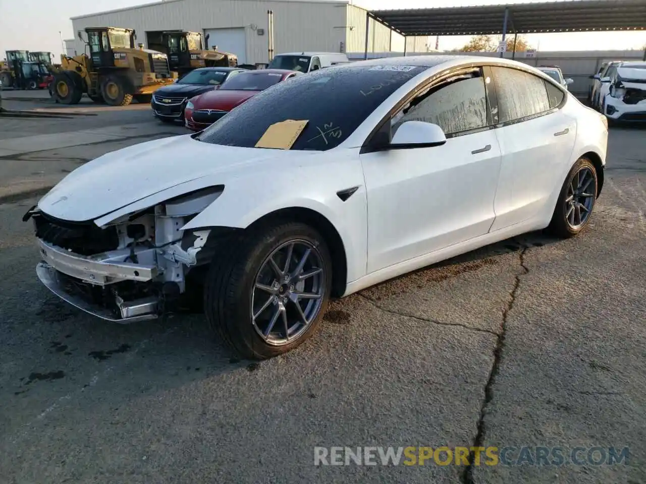 2 Photograph of a damaged car 5YJ3E1EB3MF937964 TESLA MODEL 3 2021