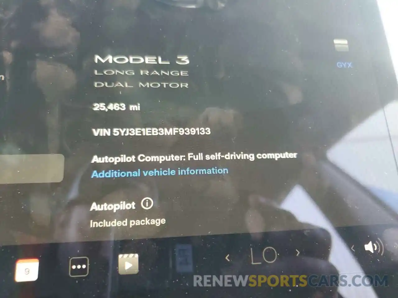 8 Photograph of a damaged car 5YJ3E1EB3MF939133 TESLA MODEL 3 2021