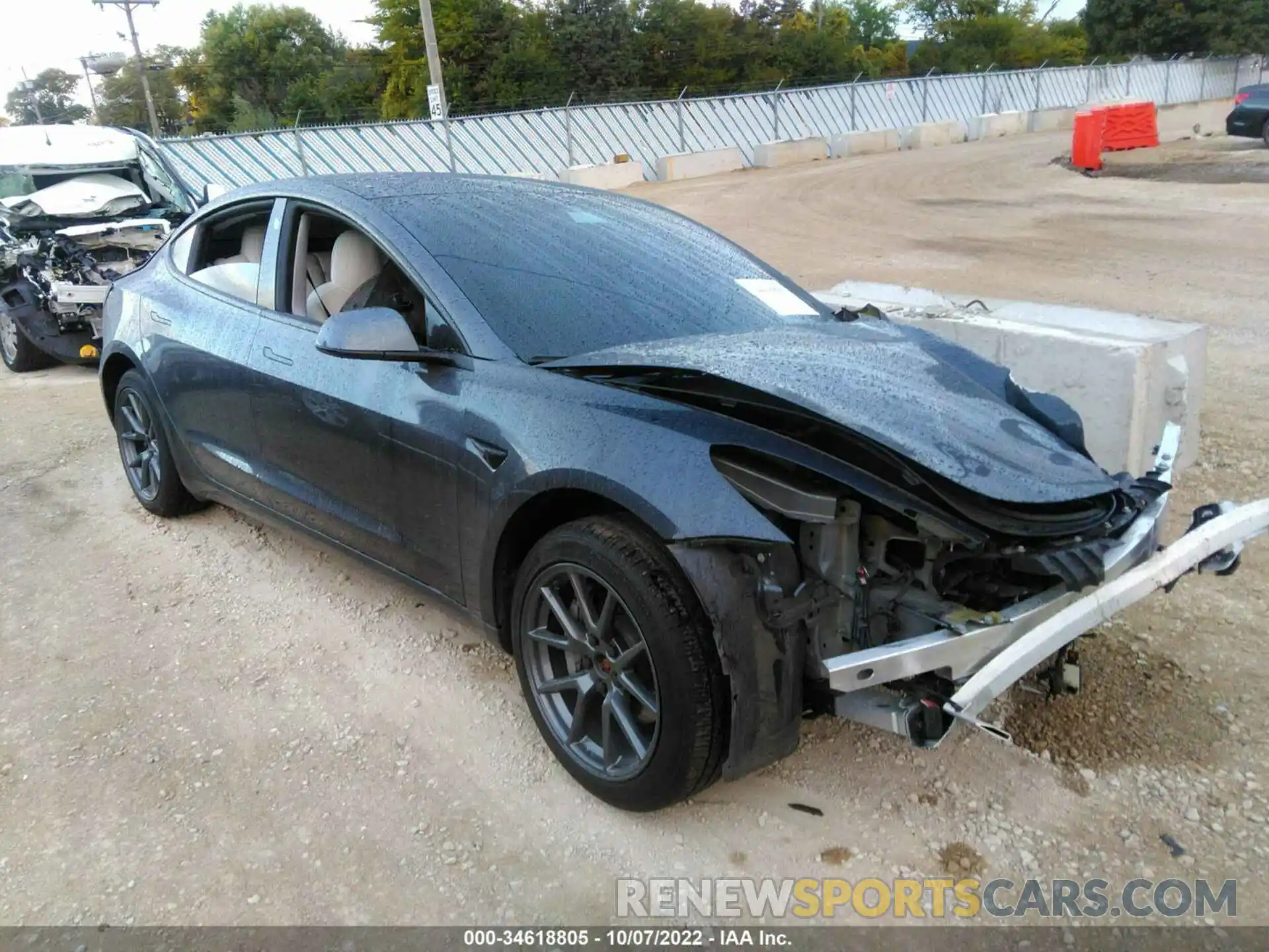 1 Photograph of a damaged car 5YJ3E1EB3MF948012 TESLA MODEL 3 2021