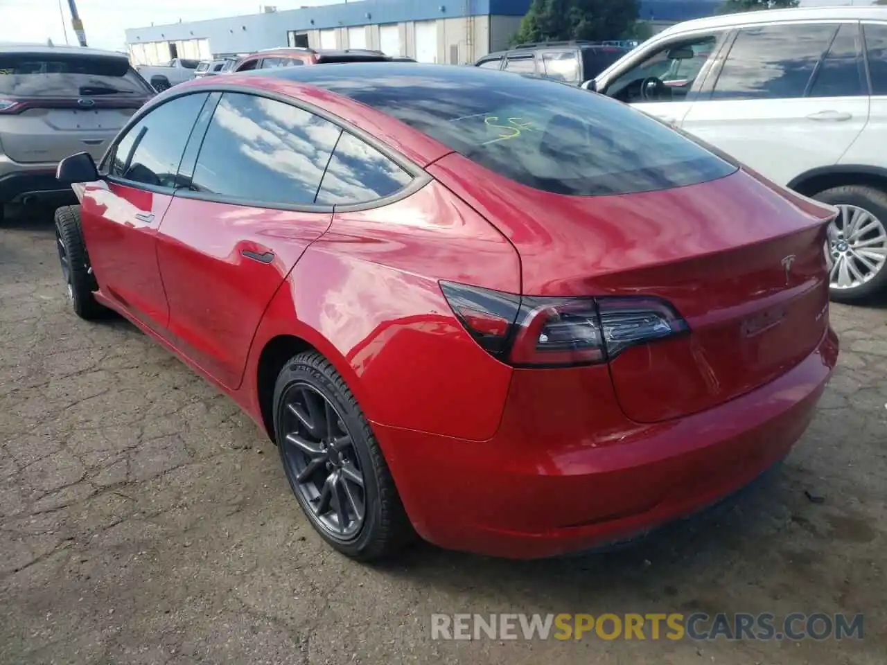 3 Photograph of a damaged car 5YJ3E1EB3MF973248 TESLA MODEL 3 2021